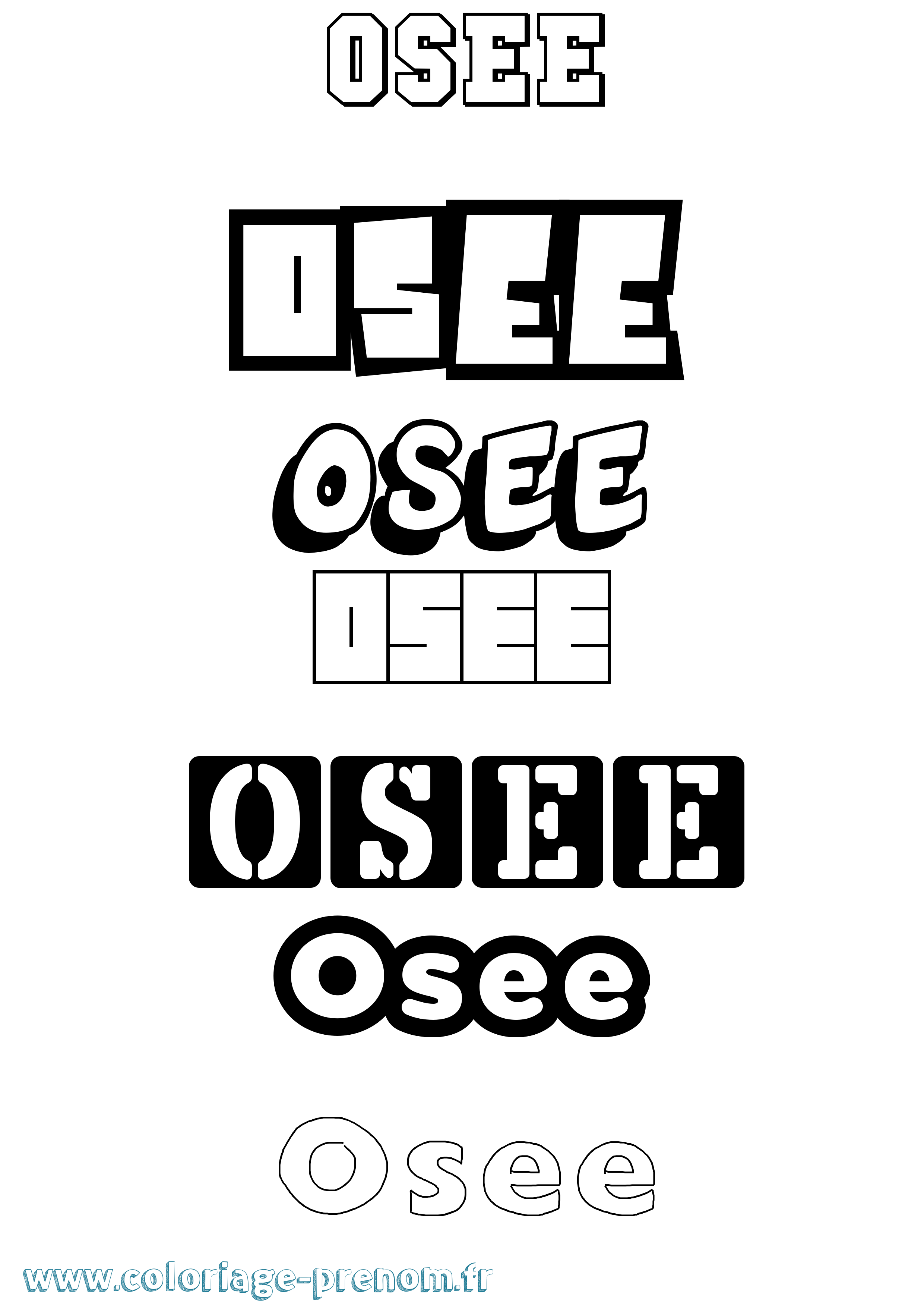 Coloriage Osee Simple Coloriage prénom Osee Simple