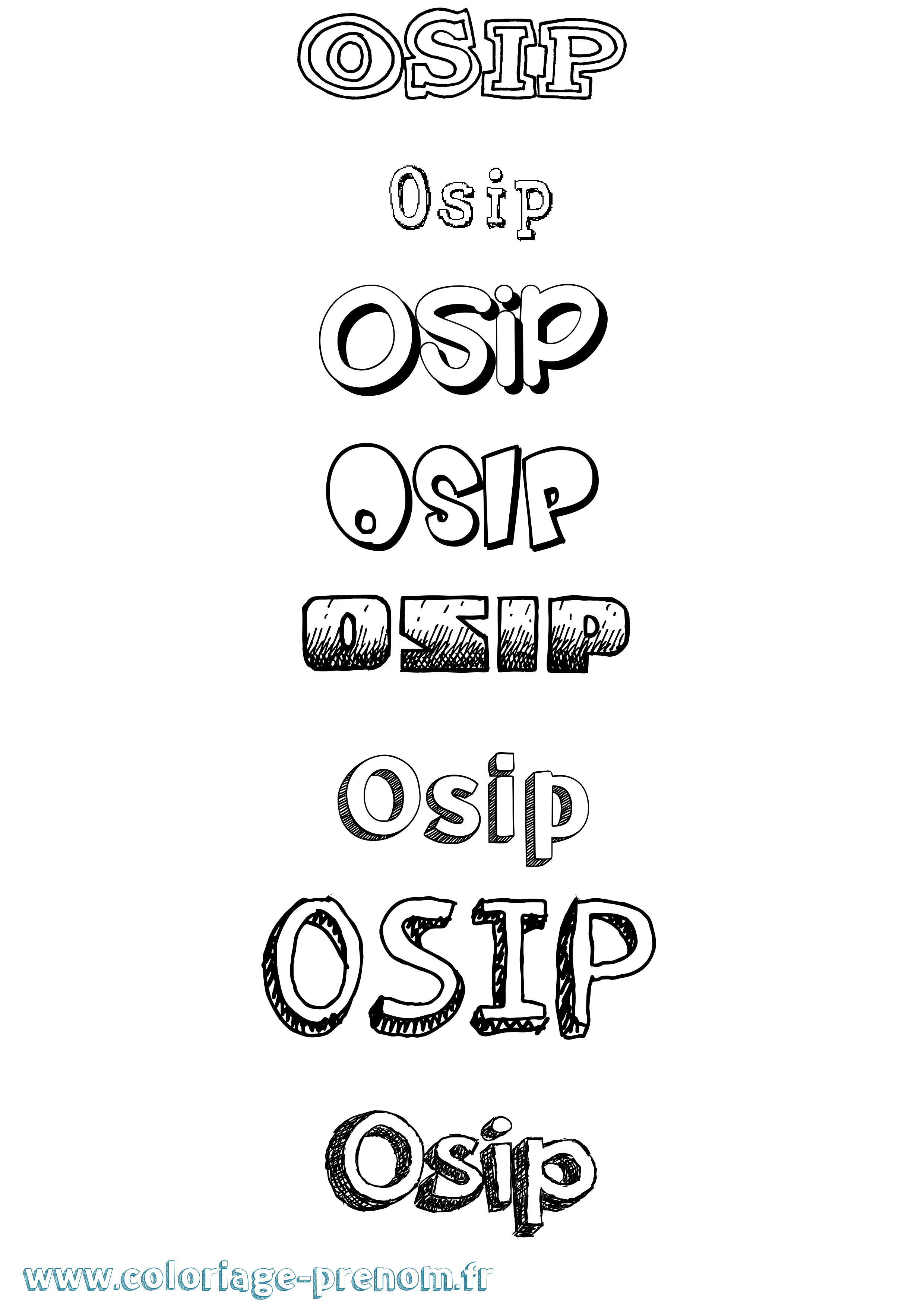 Coloriage Osip Dessiné Coloriage prénom Osip Dessiné