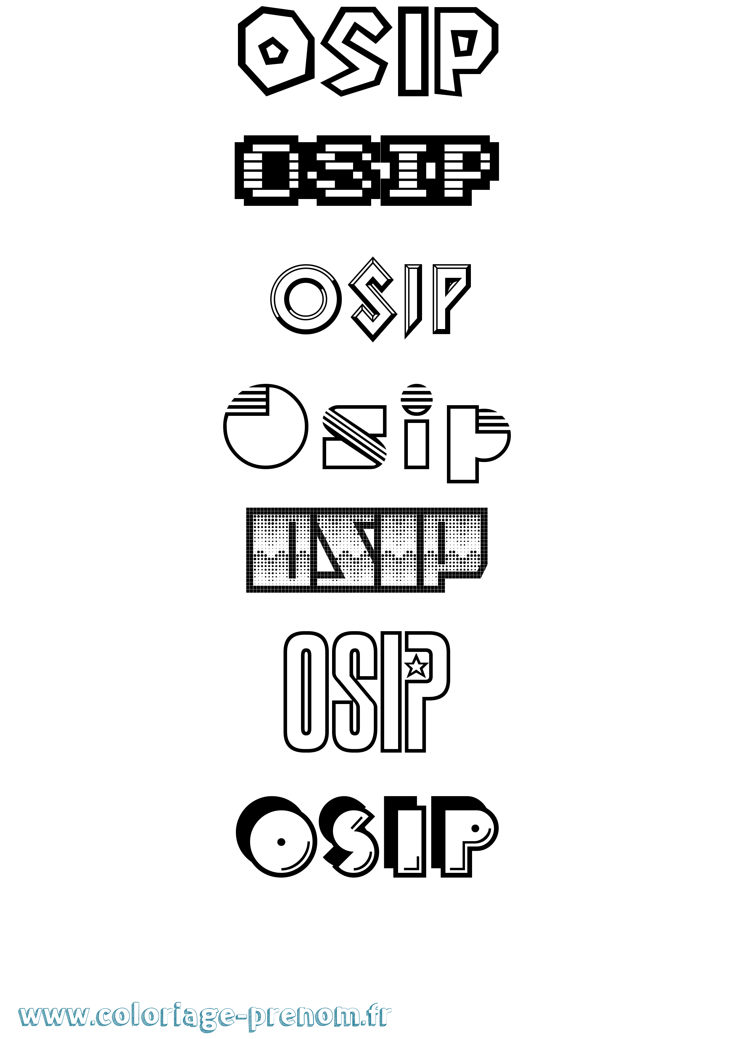 Coloriage Osip Jeux Vidéos Coloriage prénom Osip Jeux Vidéos