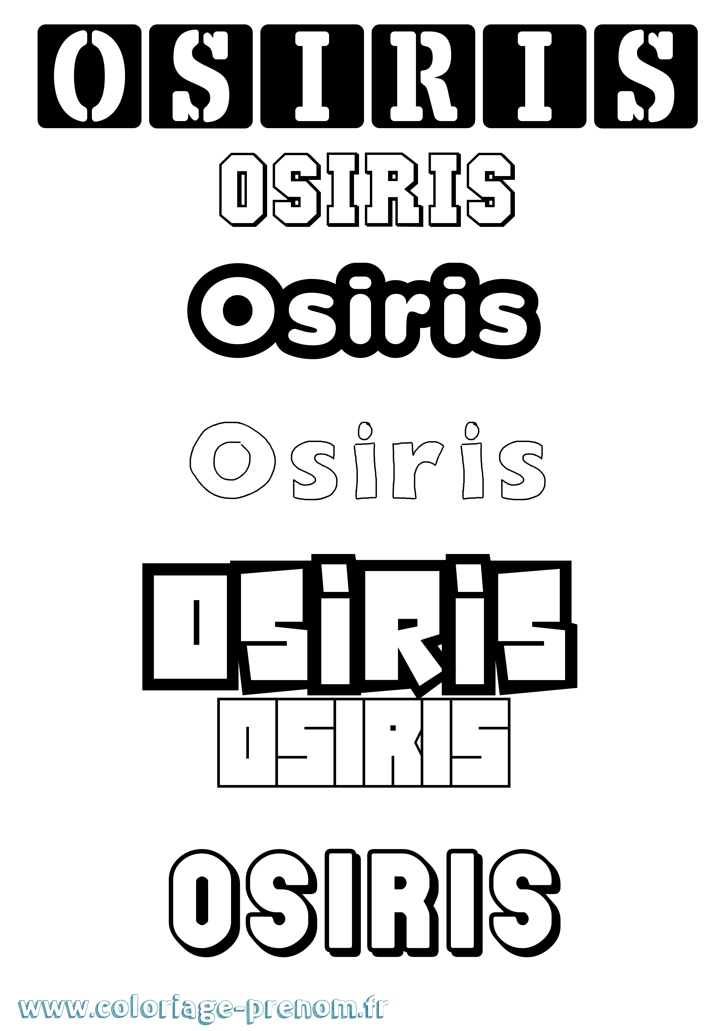 Coloriage Osiris Simple Coloriage prénom Osiris Simple