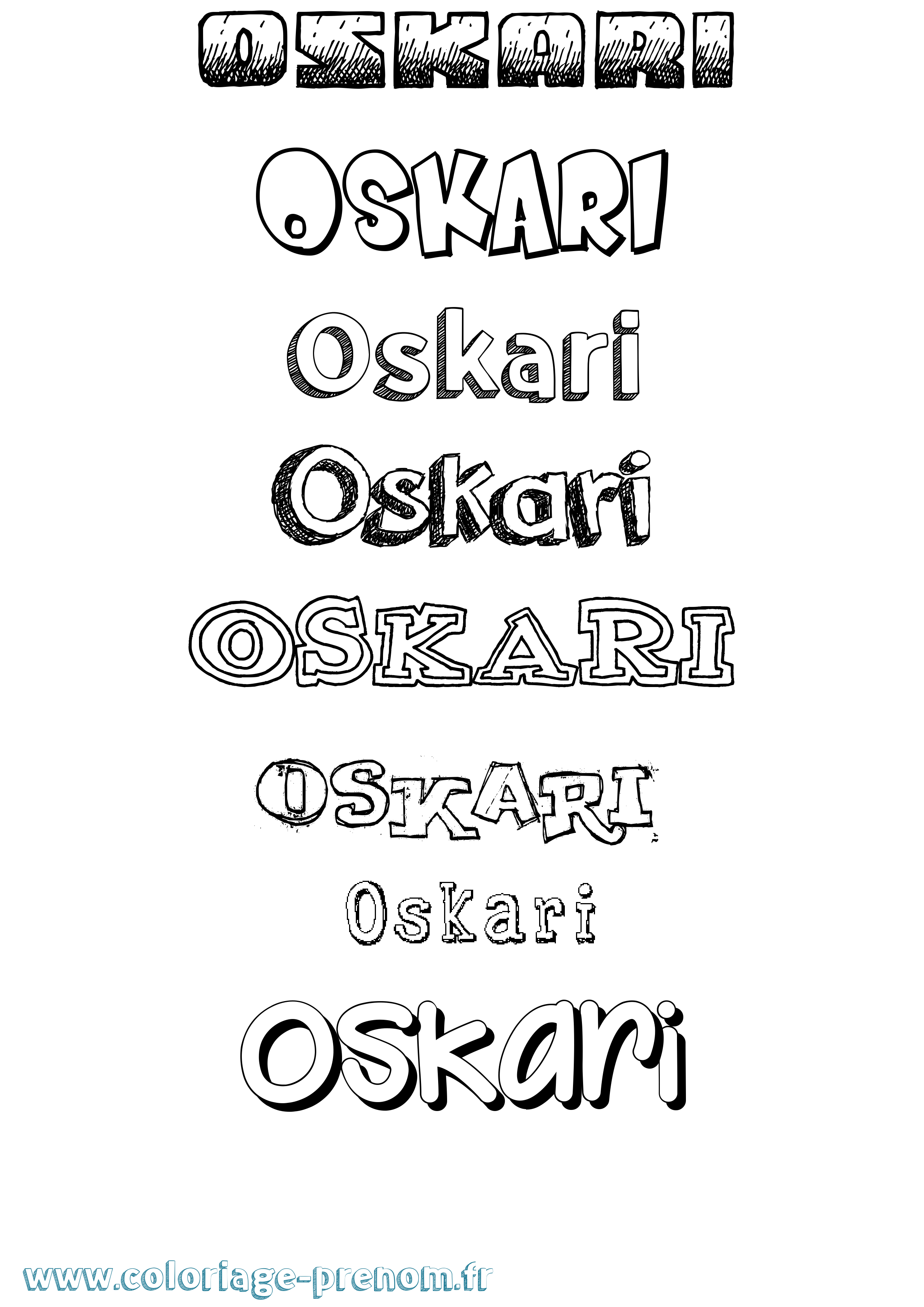Coloriage Oskari Dessiné Coloriage prénom Oskari Dessiné
