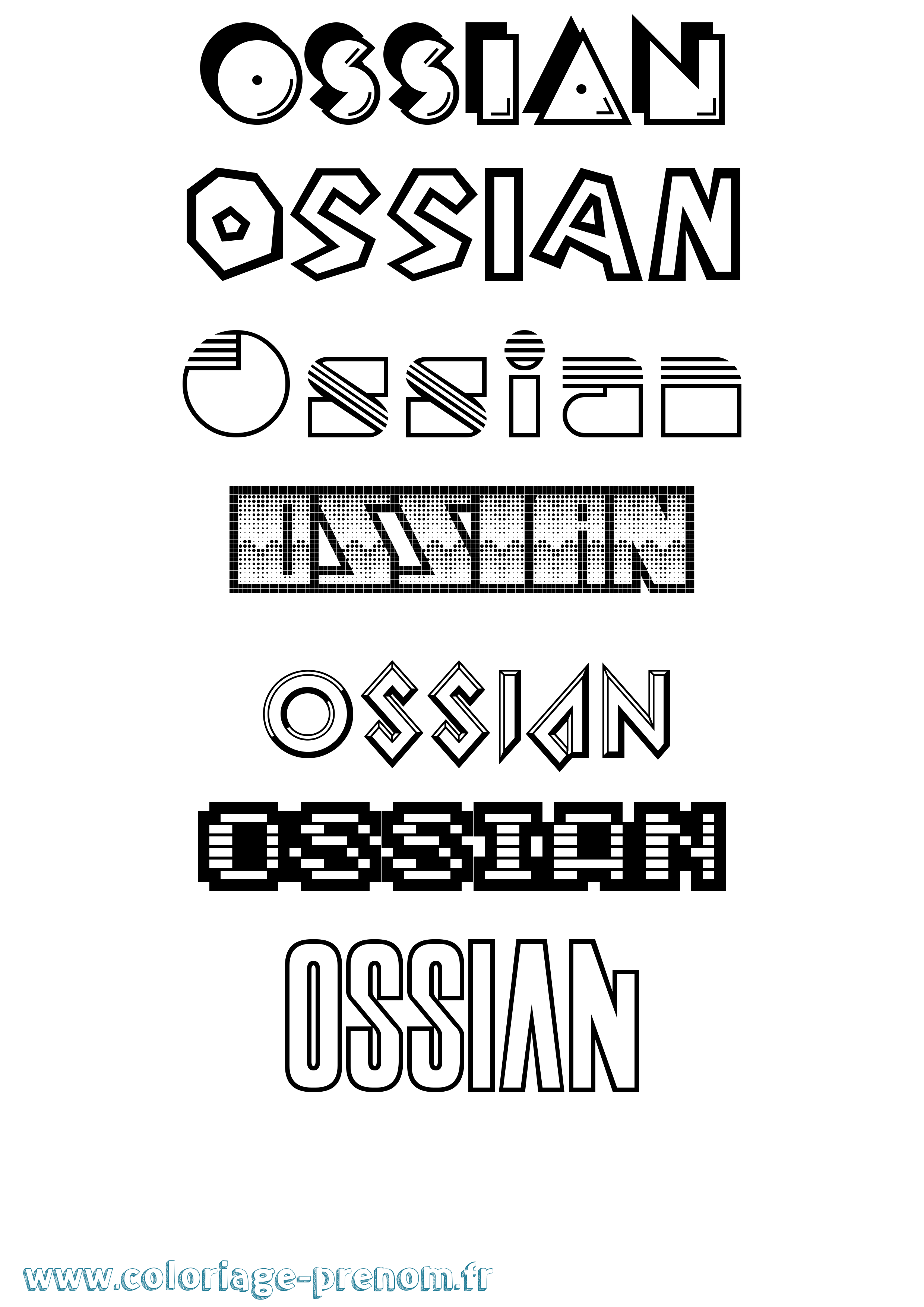 Coloriage Ossian Jeux Vidéos Coloriage prénom Ossian Jeux Vidéos