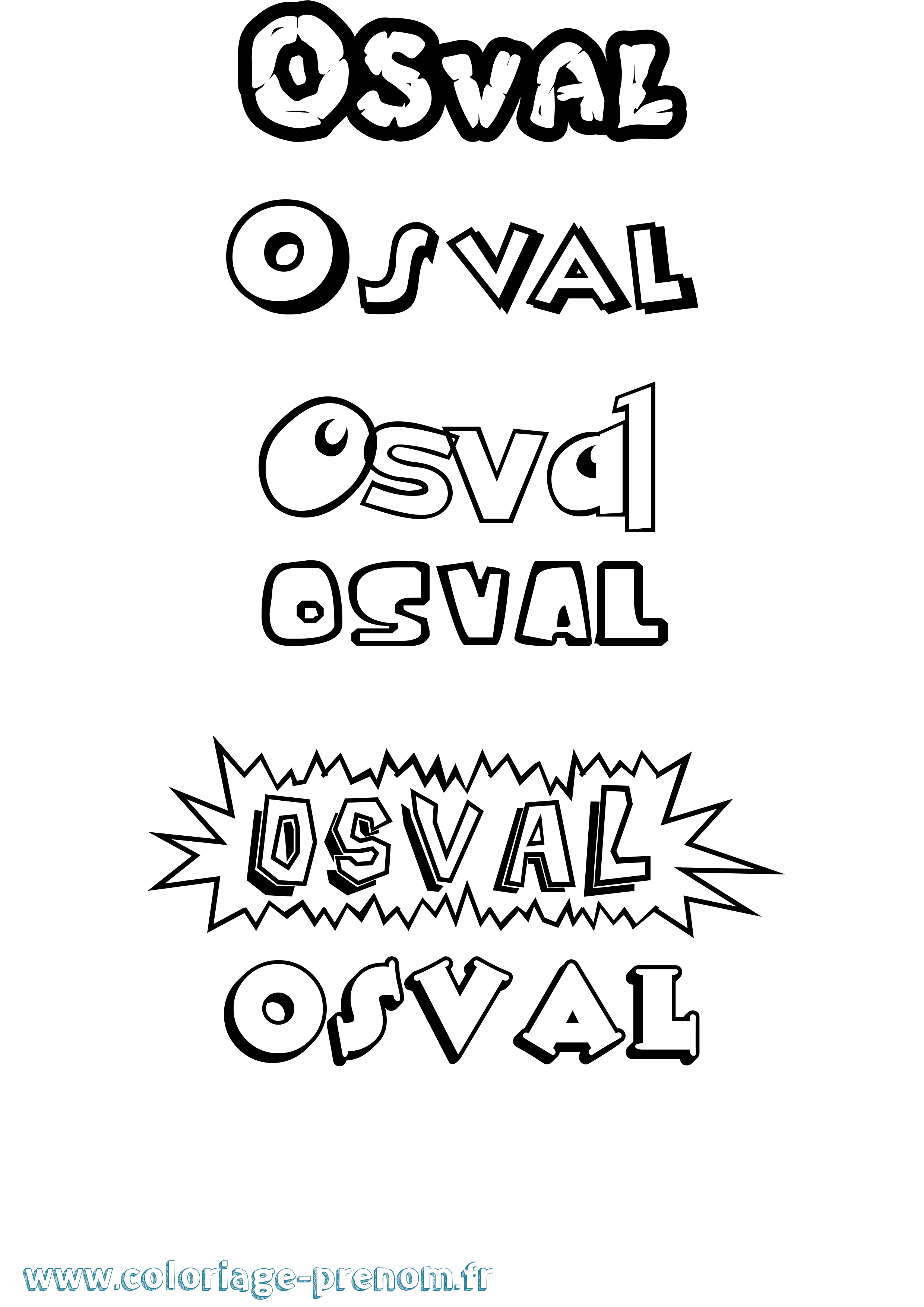 Coloriage Osval Dessin Animé Coloriage prénom Osval Dessin Animé