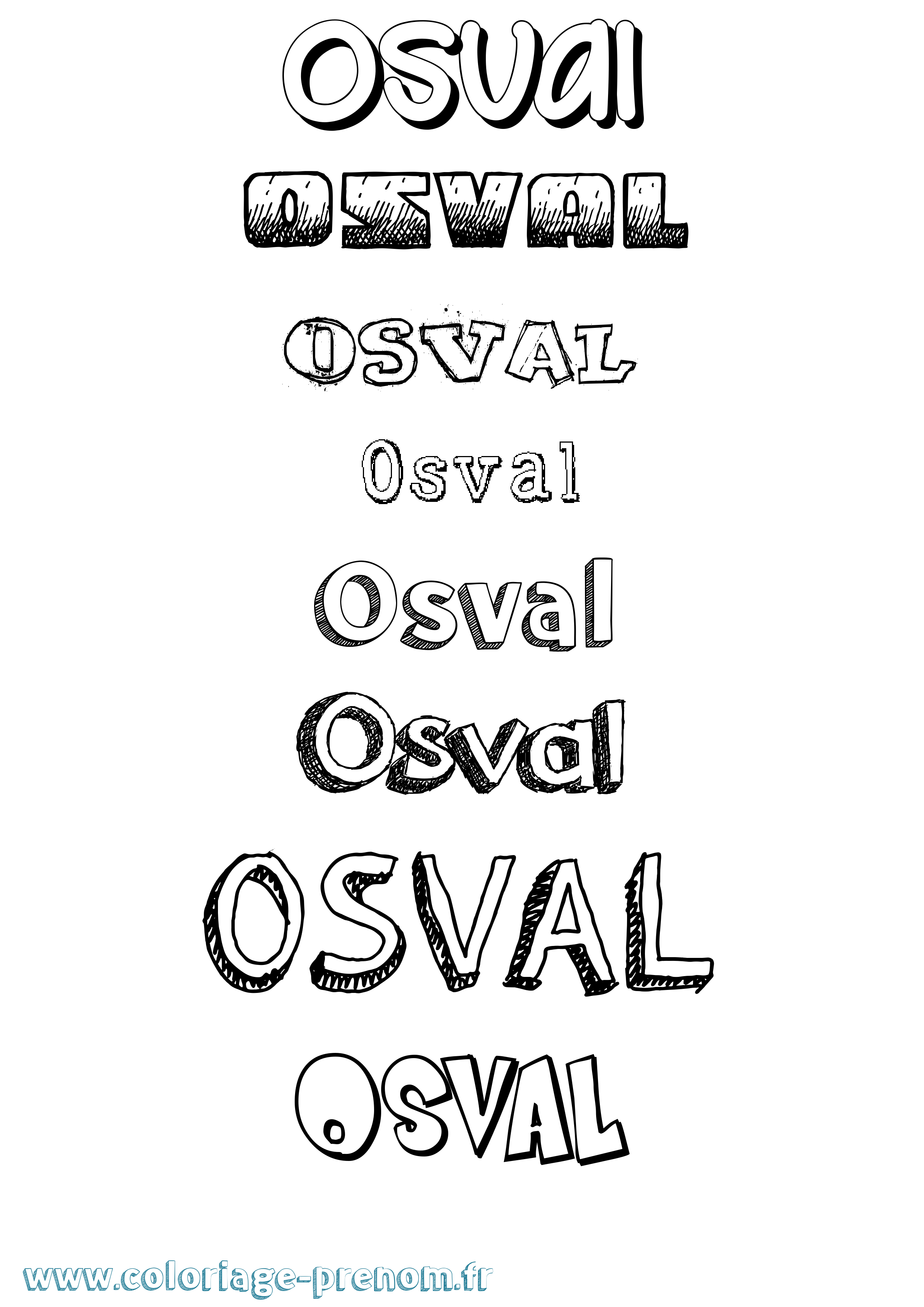 Coloriage Osval Dessiné Coloriage prénom Osval Dessiné