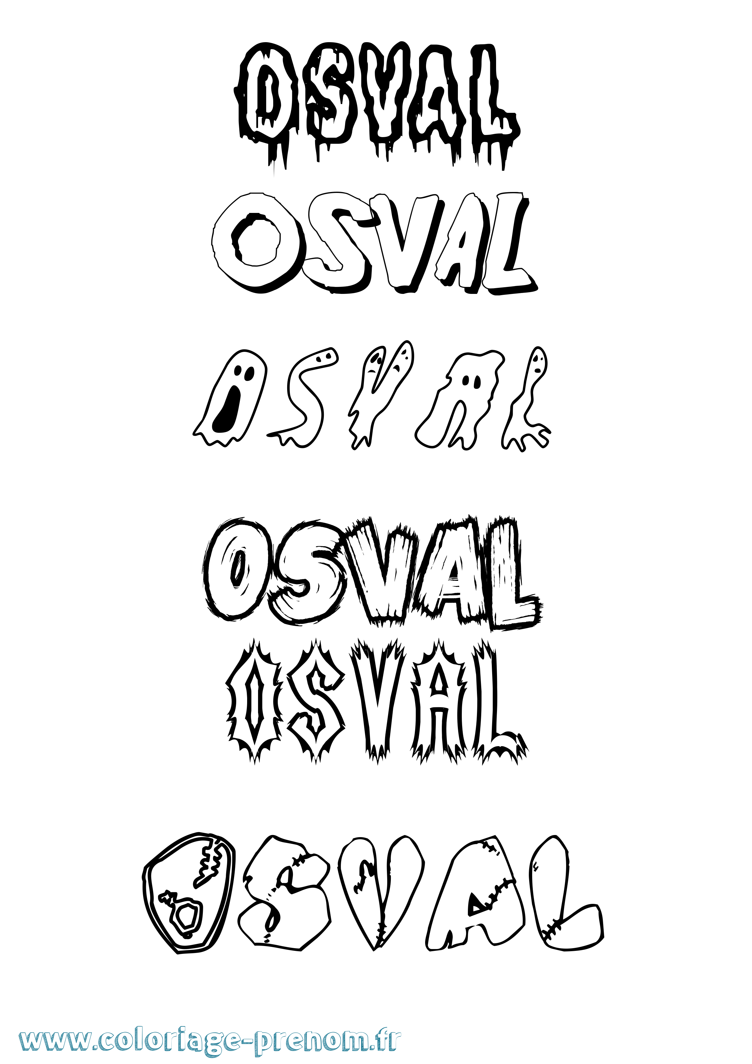 Coloriage Osval Frisson Coloriage prénom Osval Frisson