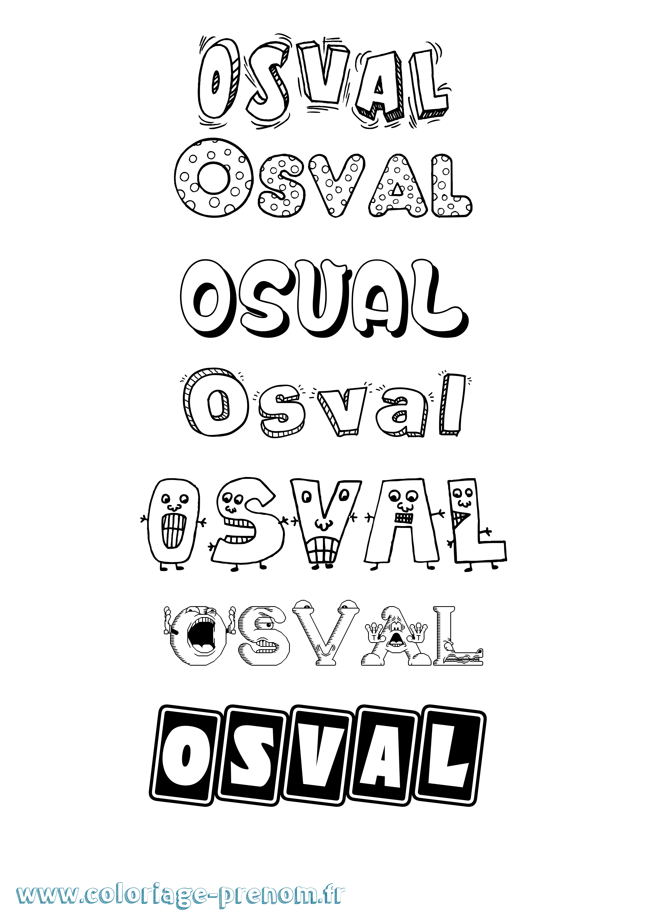 Coloriage Osval Fun Coloriage prénom Osval Fun