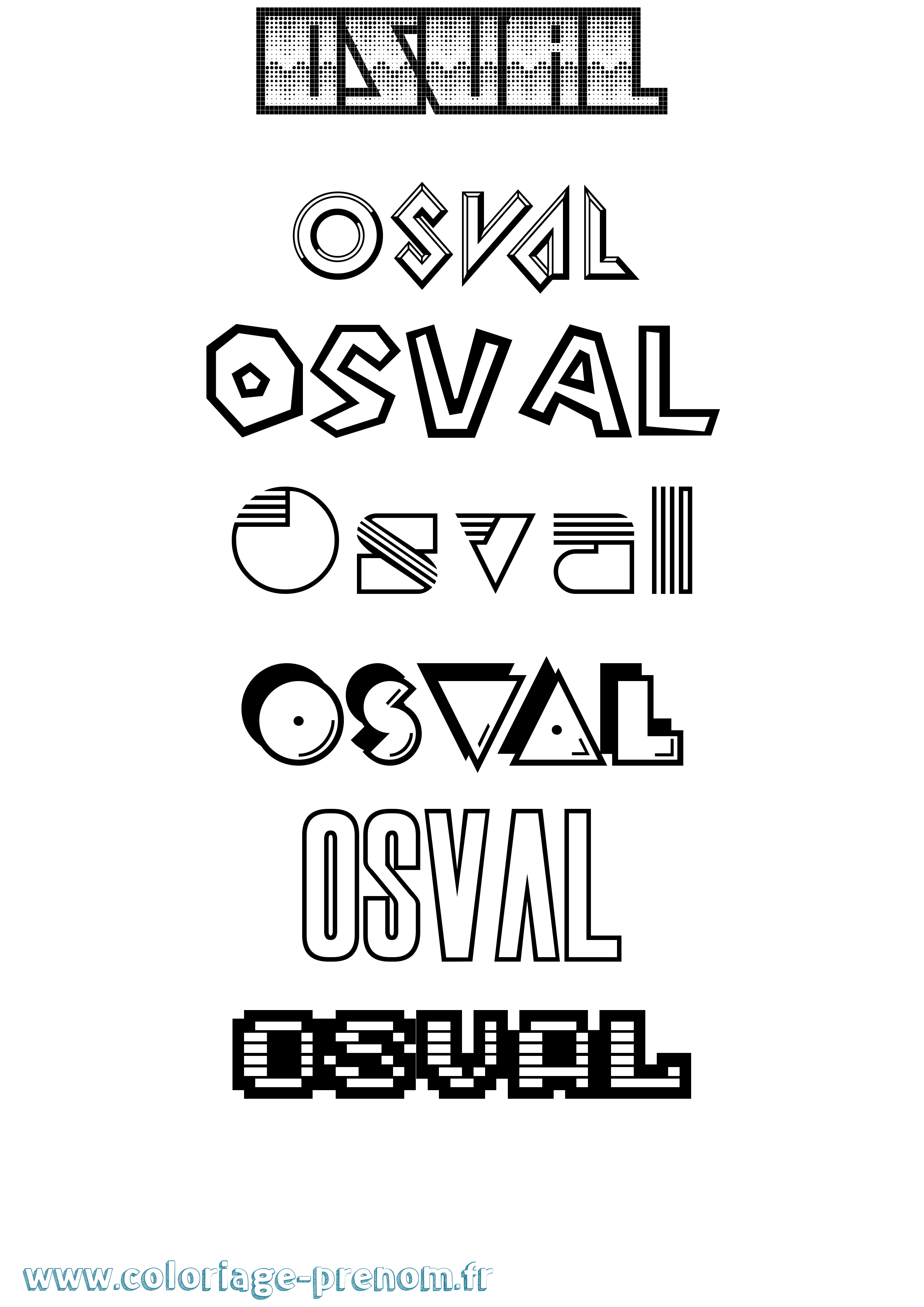 Coloriage Osval Jeux Vidéos Coloriage prénom Osval Jeux Vidéos