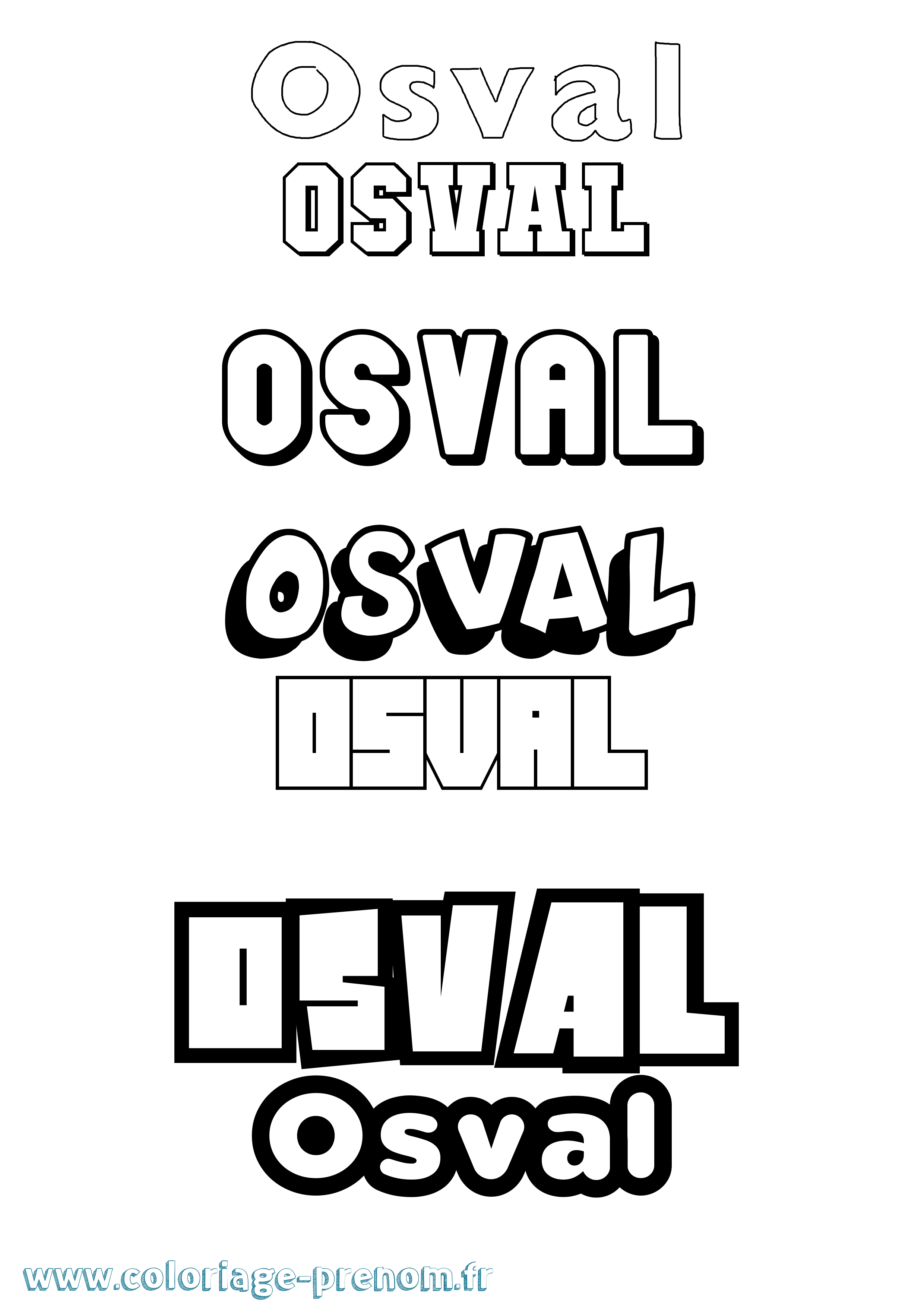 Coloriage Osval Simple Coloriage prénom Osval Simple