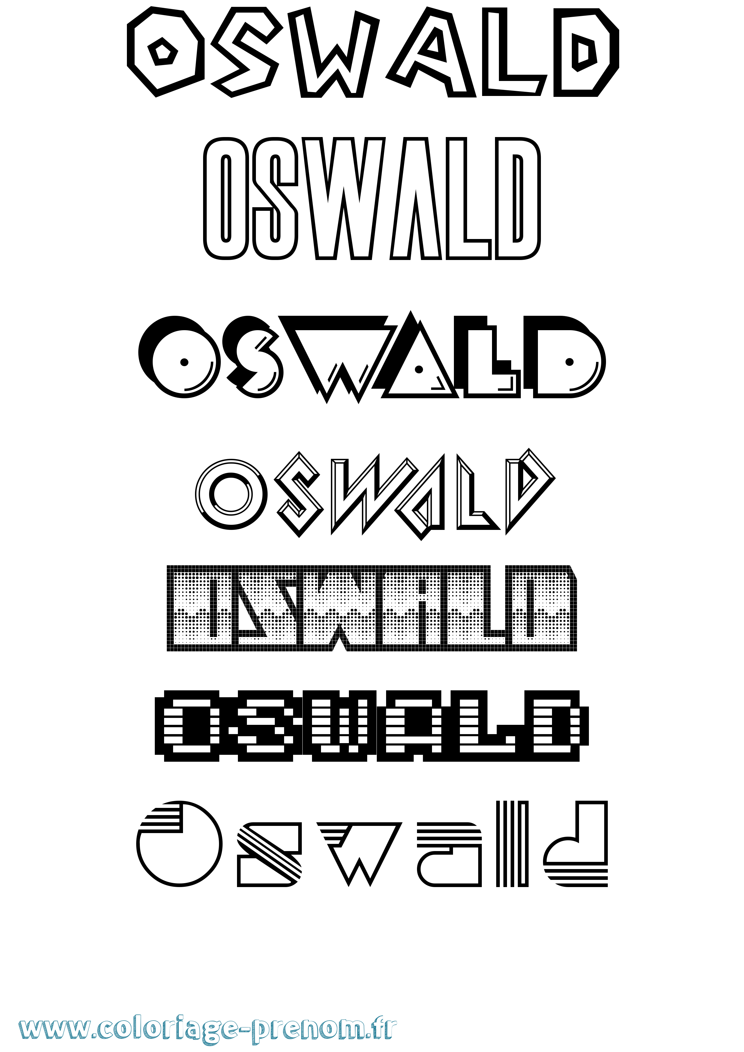 Coloriage Oswald Jeux Vidéos Coloriage prénom Oswald Jeux Vidéos
