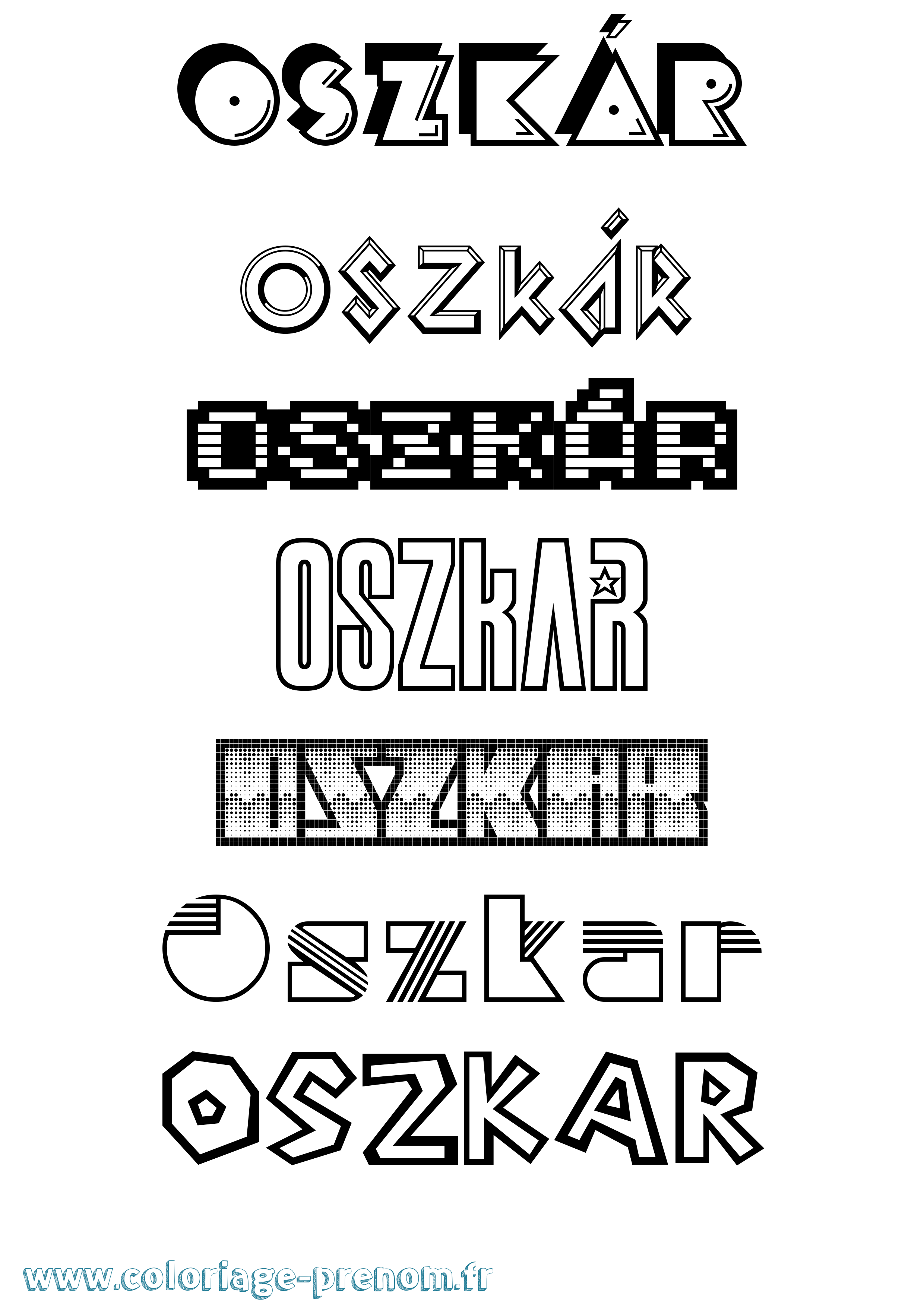 Coloriage Oszkár Jeux Vidéos Coloriage prénom Oszkár Jeux Vidéos
