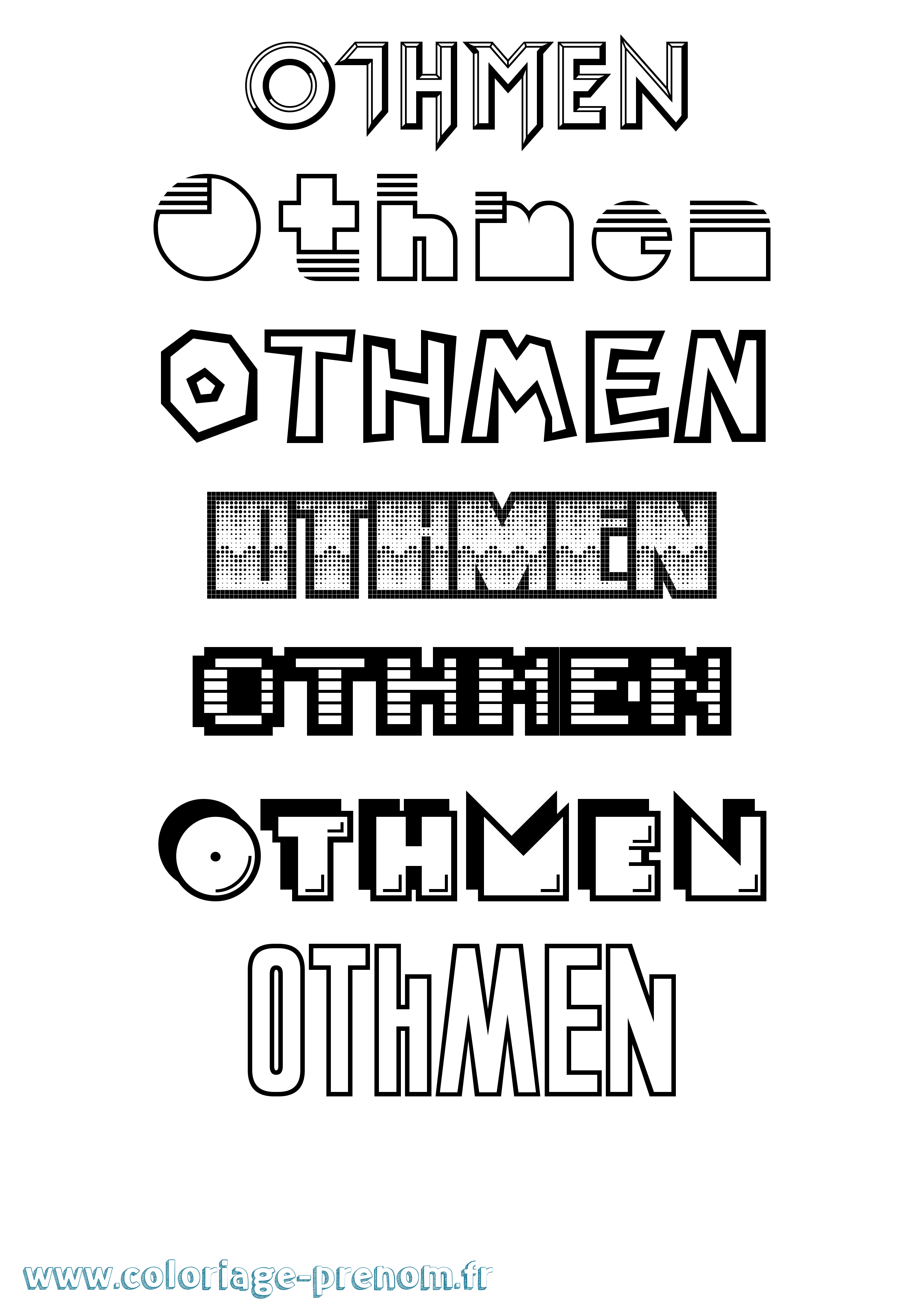 Coloriage Othmen Jeux Vidéos Coloriage prénom Othmen Jeux Vidéos