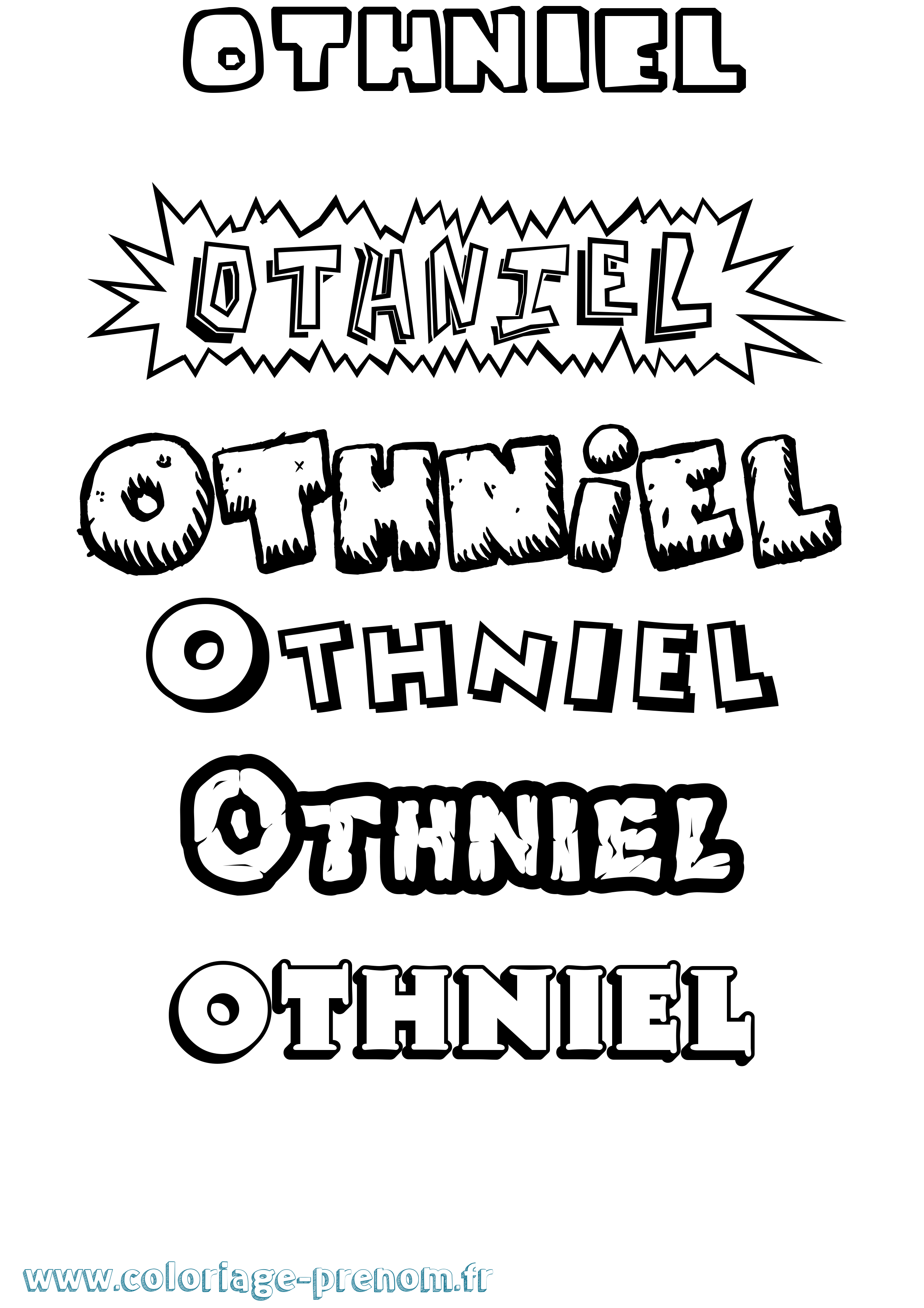 Coloriage Othniel Dessin Animé Coloriage prénom Othniel Dessin Animé