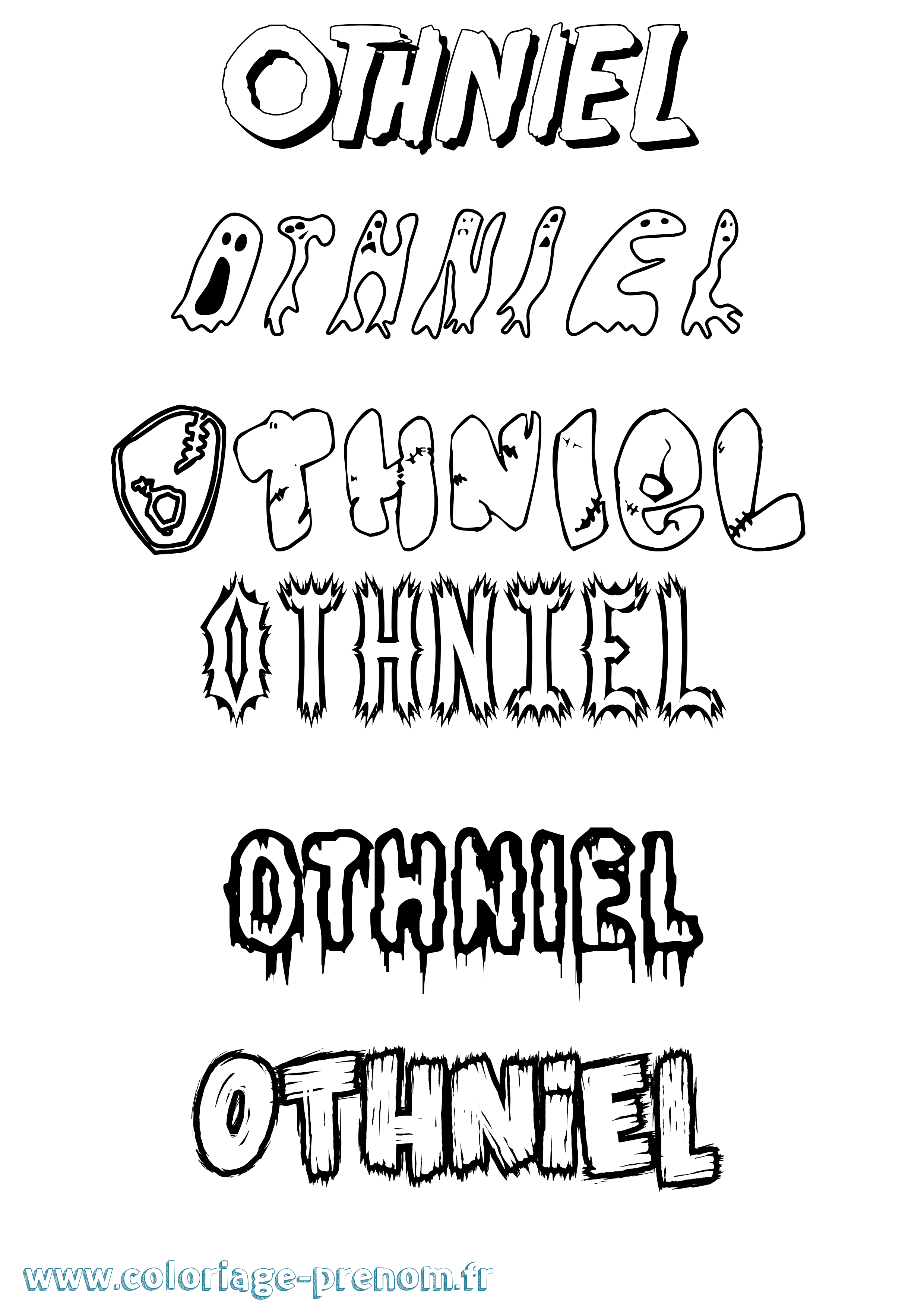 Coloriage Othniel Frisson Coloriage prénom Othniel Frisson