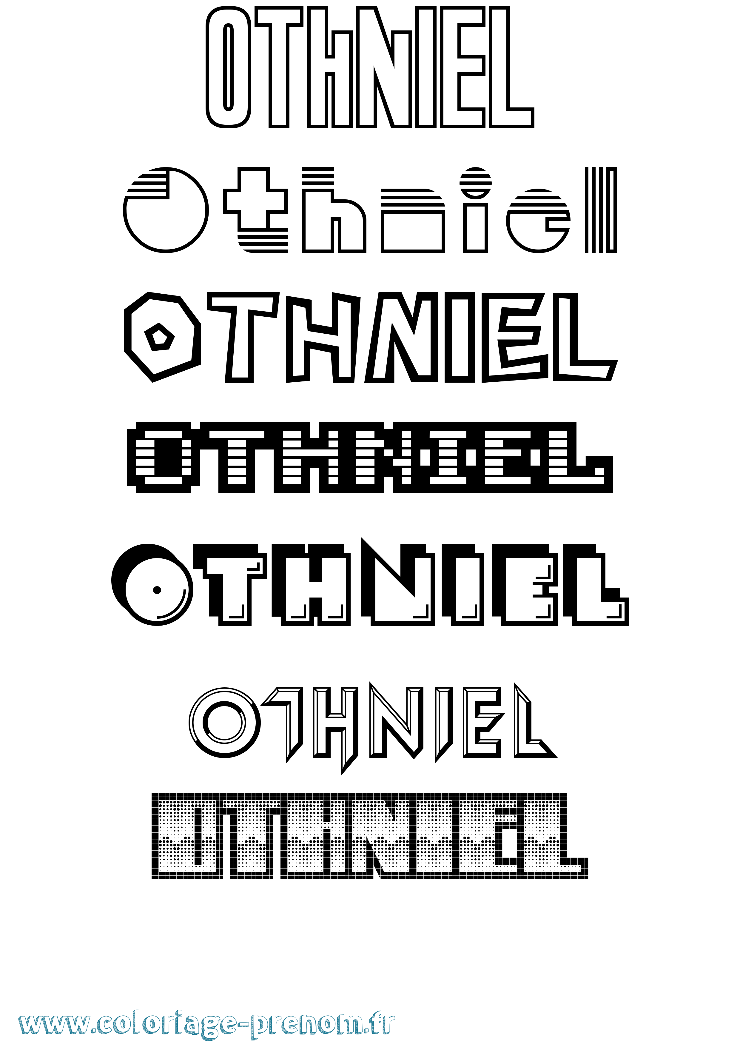Coloriage Othniel Jeux Vidéos Coloriage prénom Othniel Jeux Vidéos