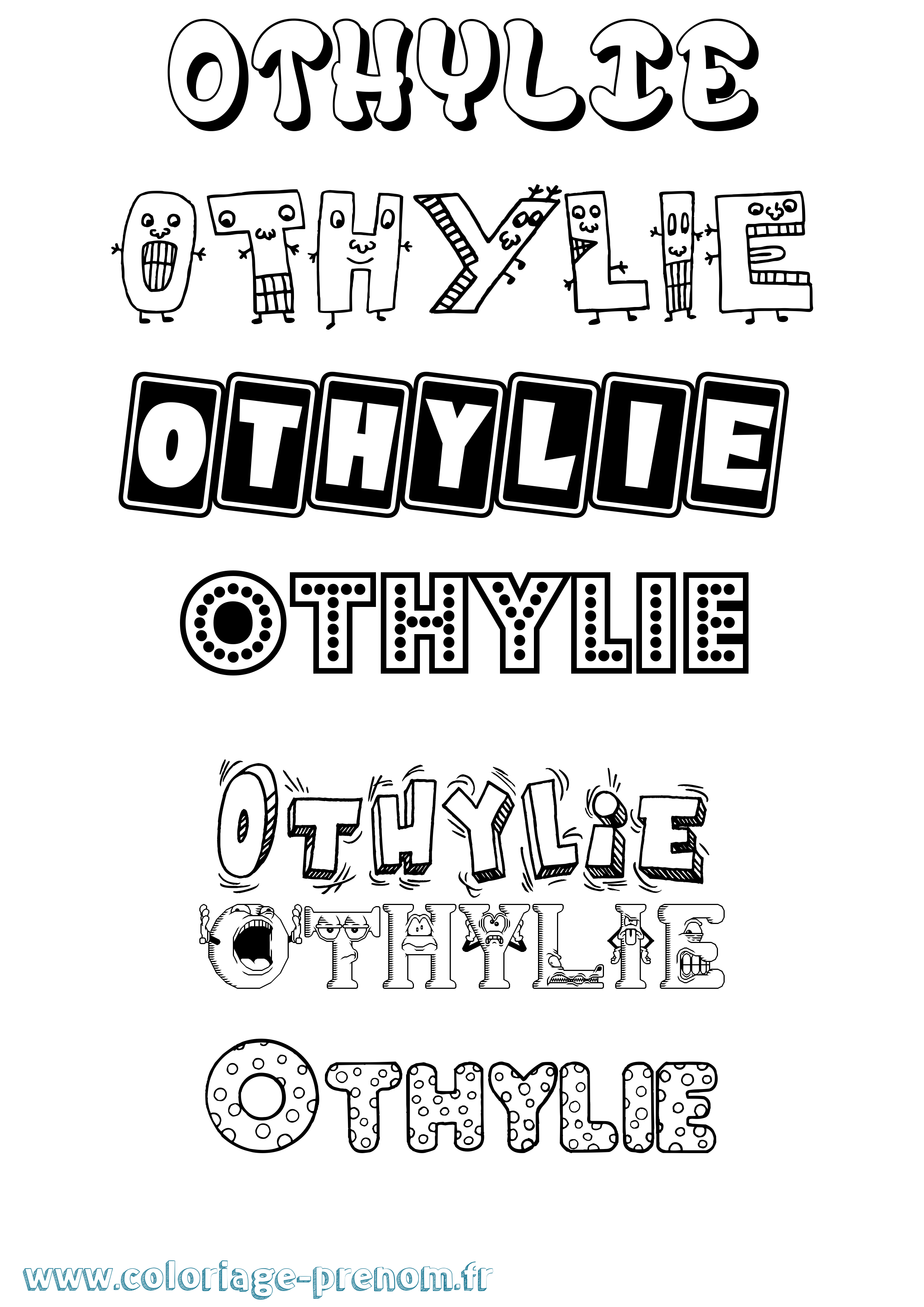 Coloriage Othylie Fun Coloriage prénom Othylie Fun