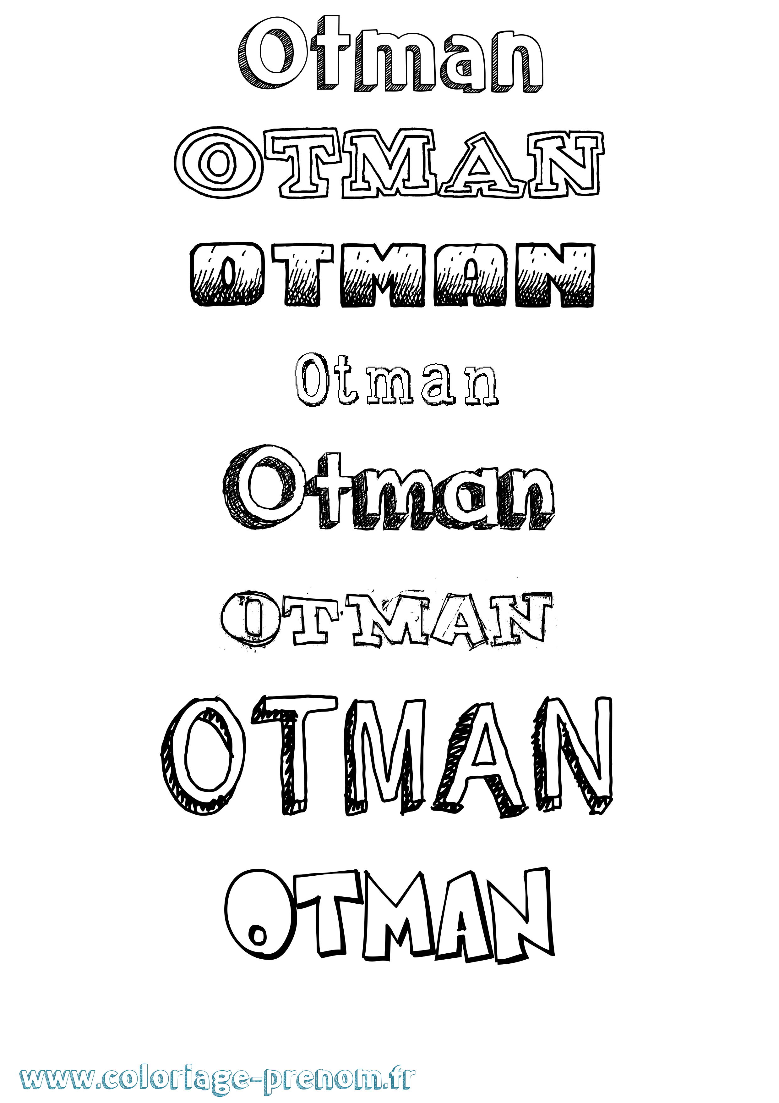 Coloriage Otman Dessiné Coloriage prénom Otman Dessiné