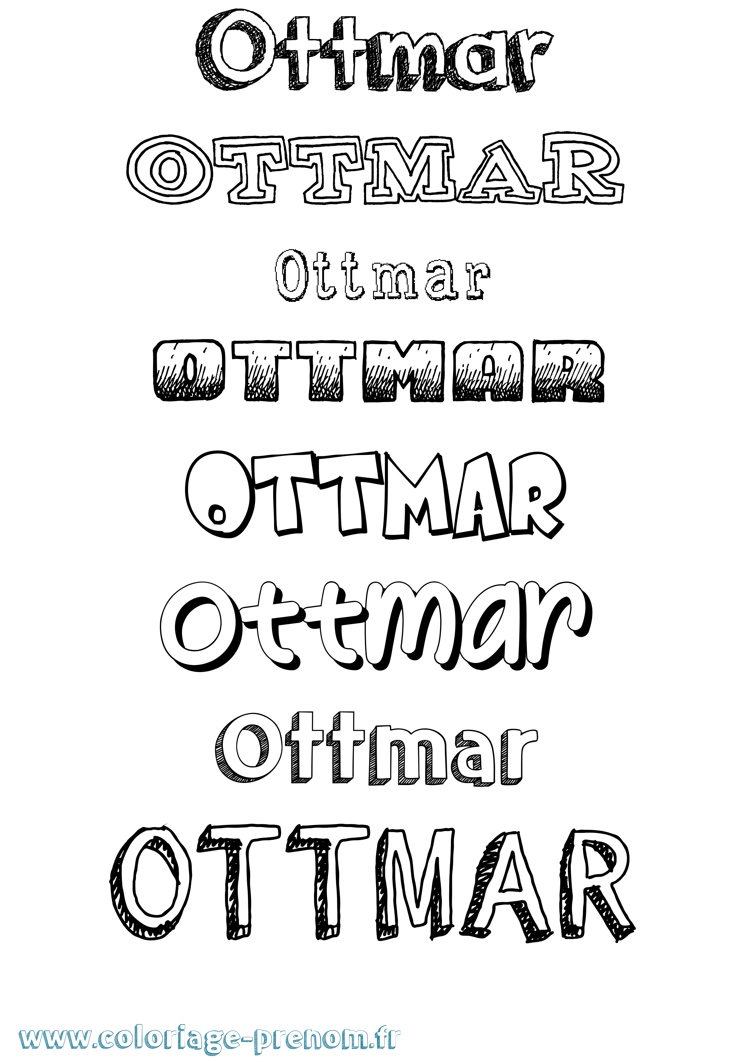 Coloriage Ottmar Dessiné Coloriage prénom Ottmar Dessiné