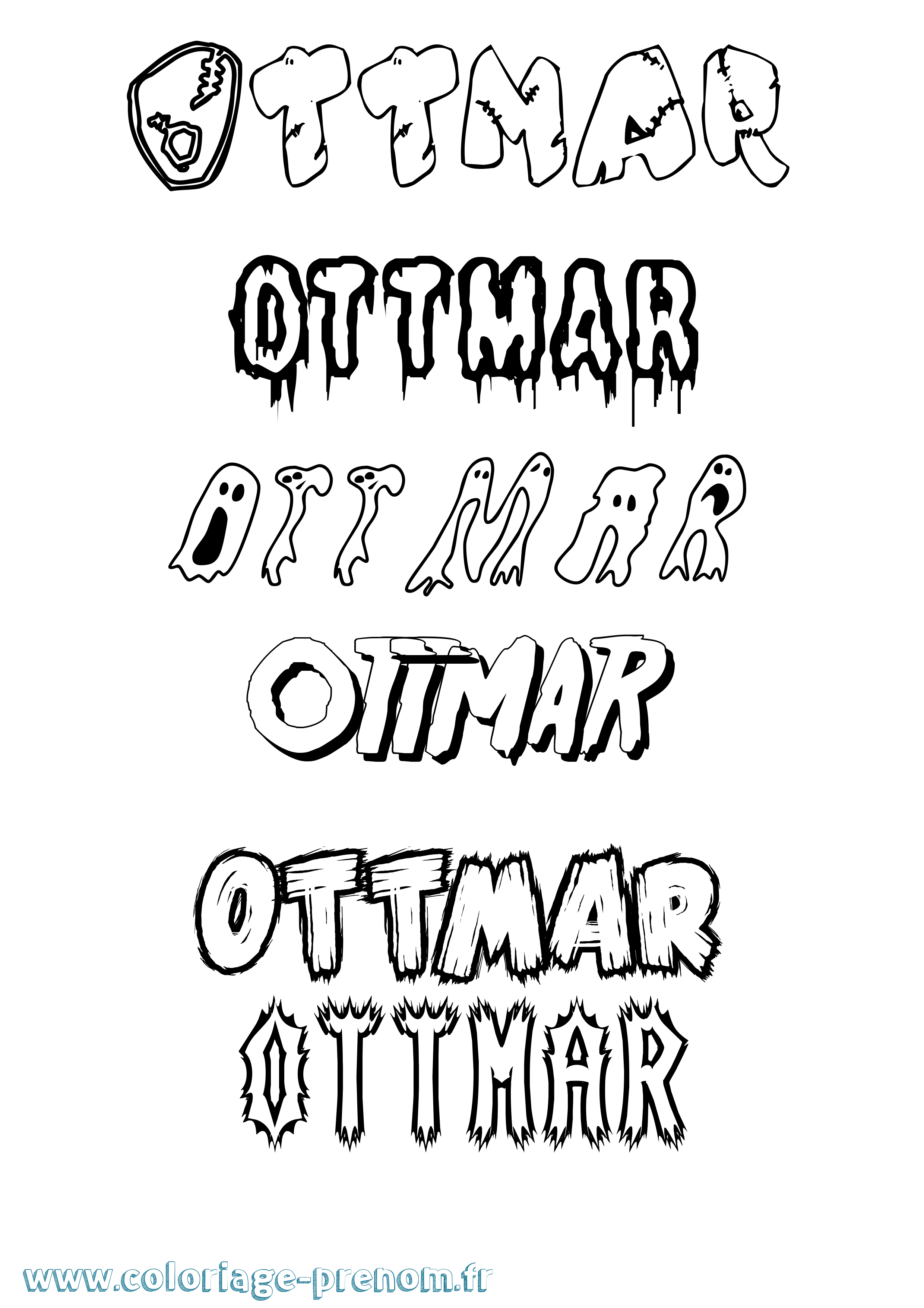 Coloriage Ottmar Frisson Coloriage prénom Ottmar Frisson