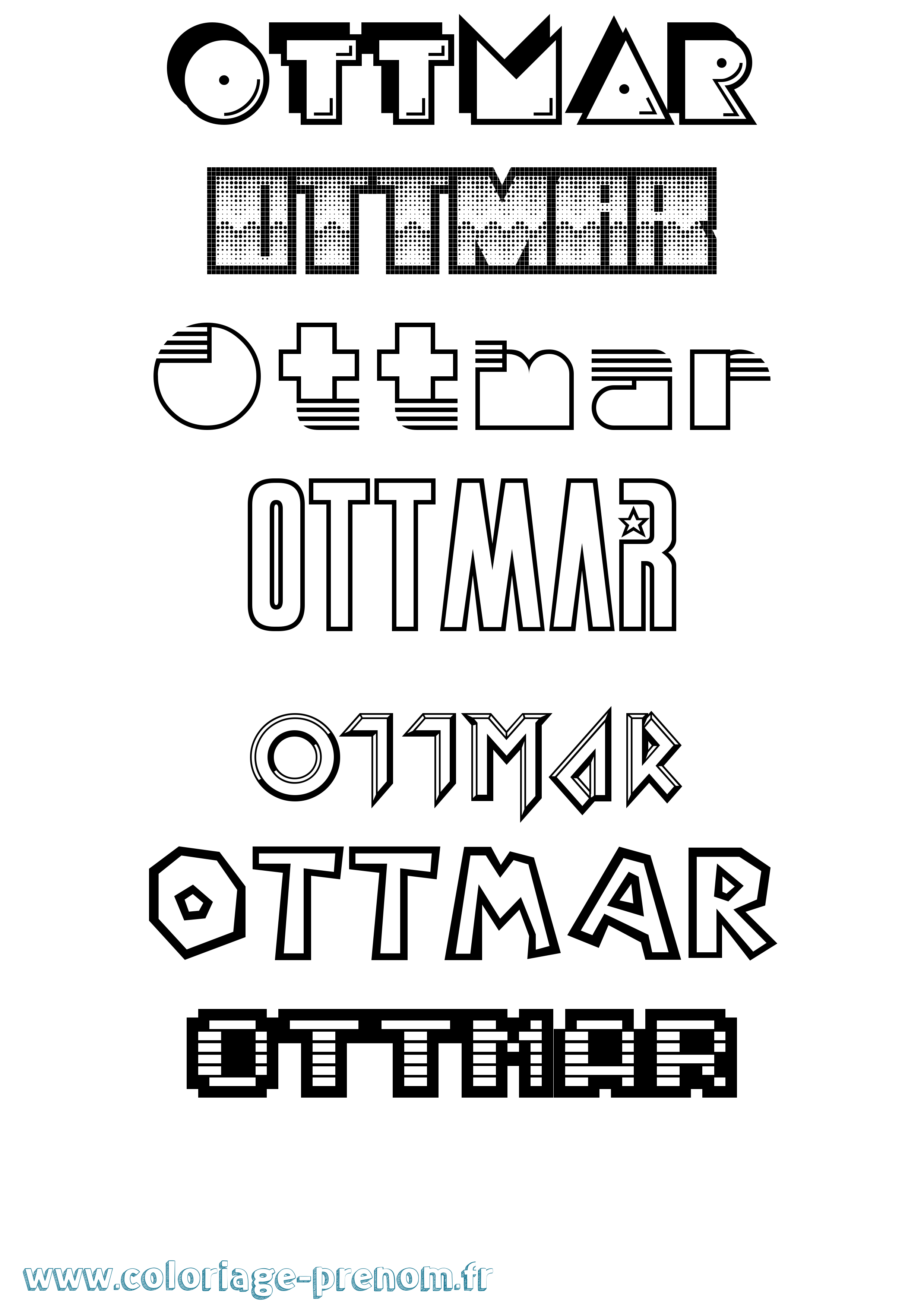 Coloriage Ottmar Jeux Vidéos Coloriage prénom Ottmar Jeux Vidéos