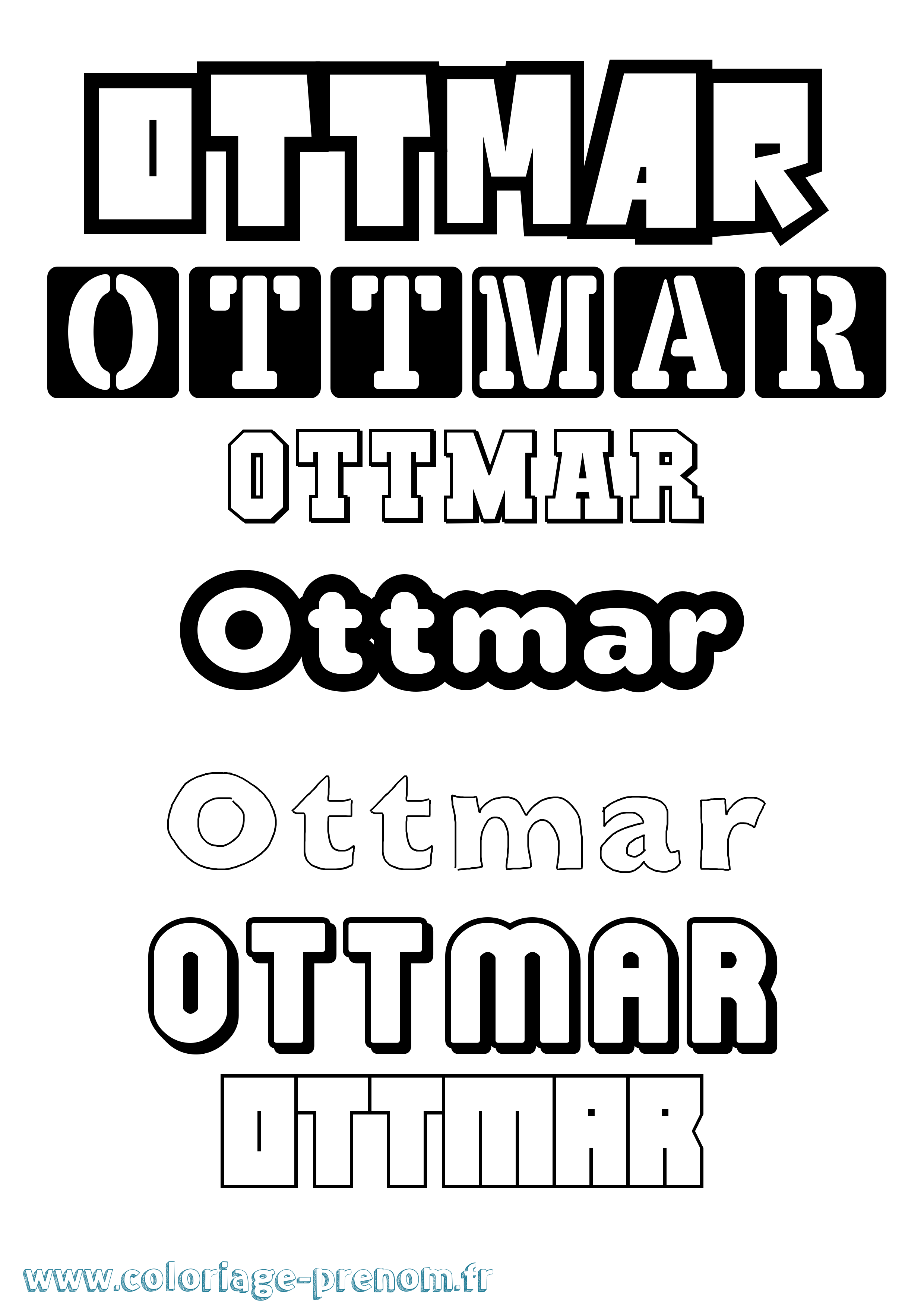 Coloriage Ottmar Simple Coloriage prénom Ottmar Simple