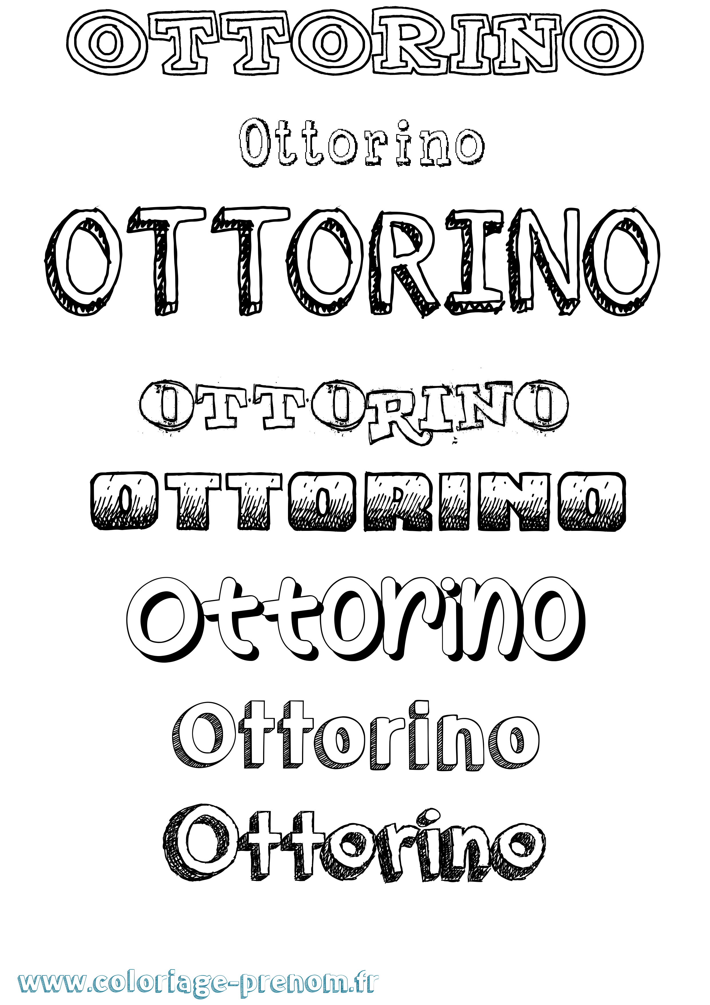 Coloriage Ottorino Dessiné Coloriage prénom Ottorino Dessiné