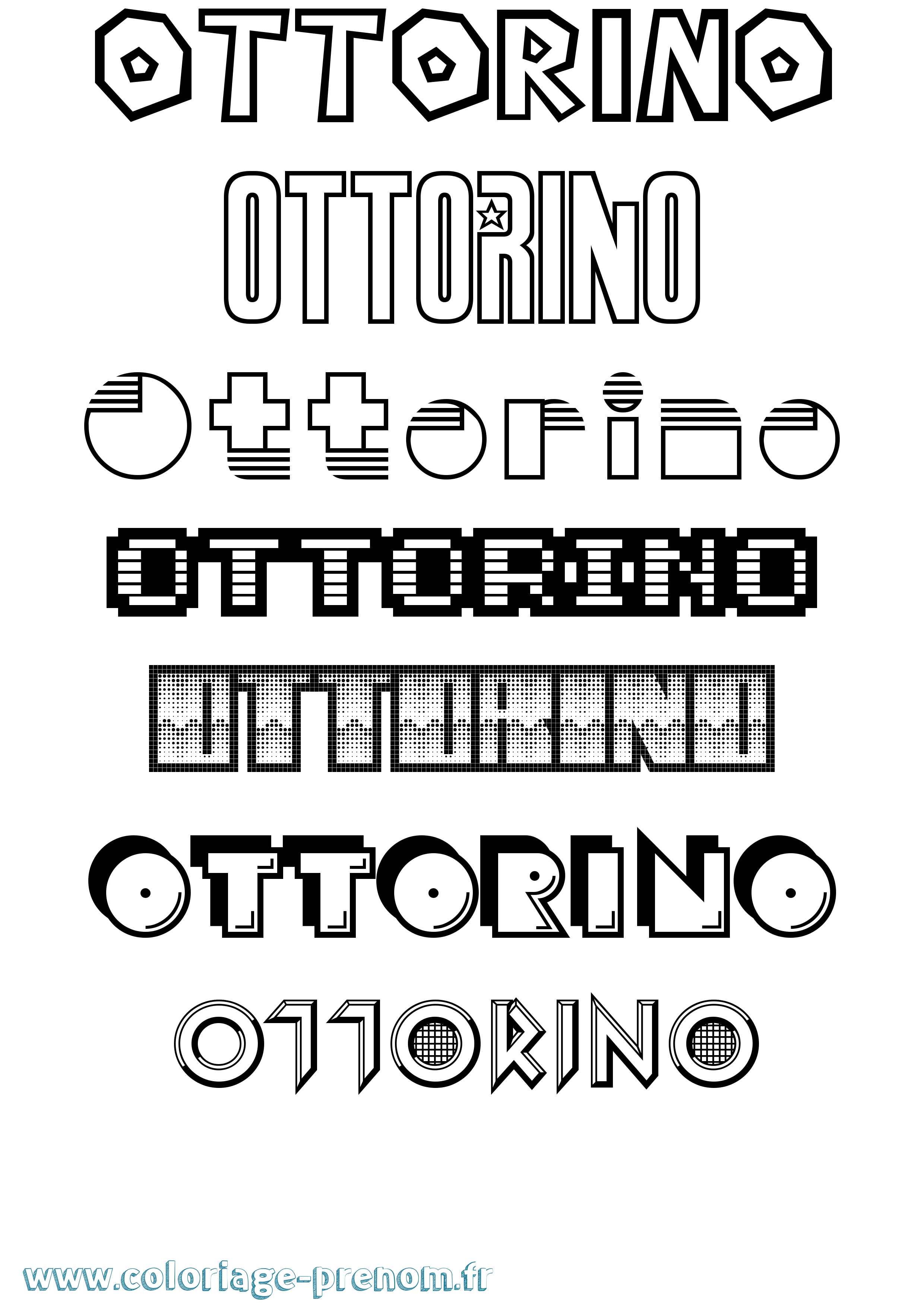 Coloriage Ottorino Jeux Vidéos Coloriage prénom Ottorino Jeux Vidéos