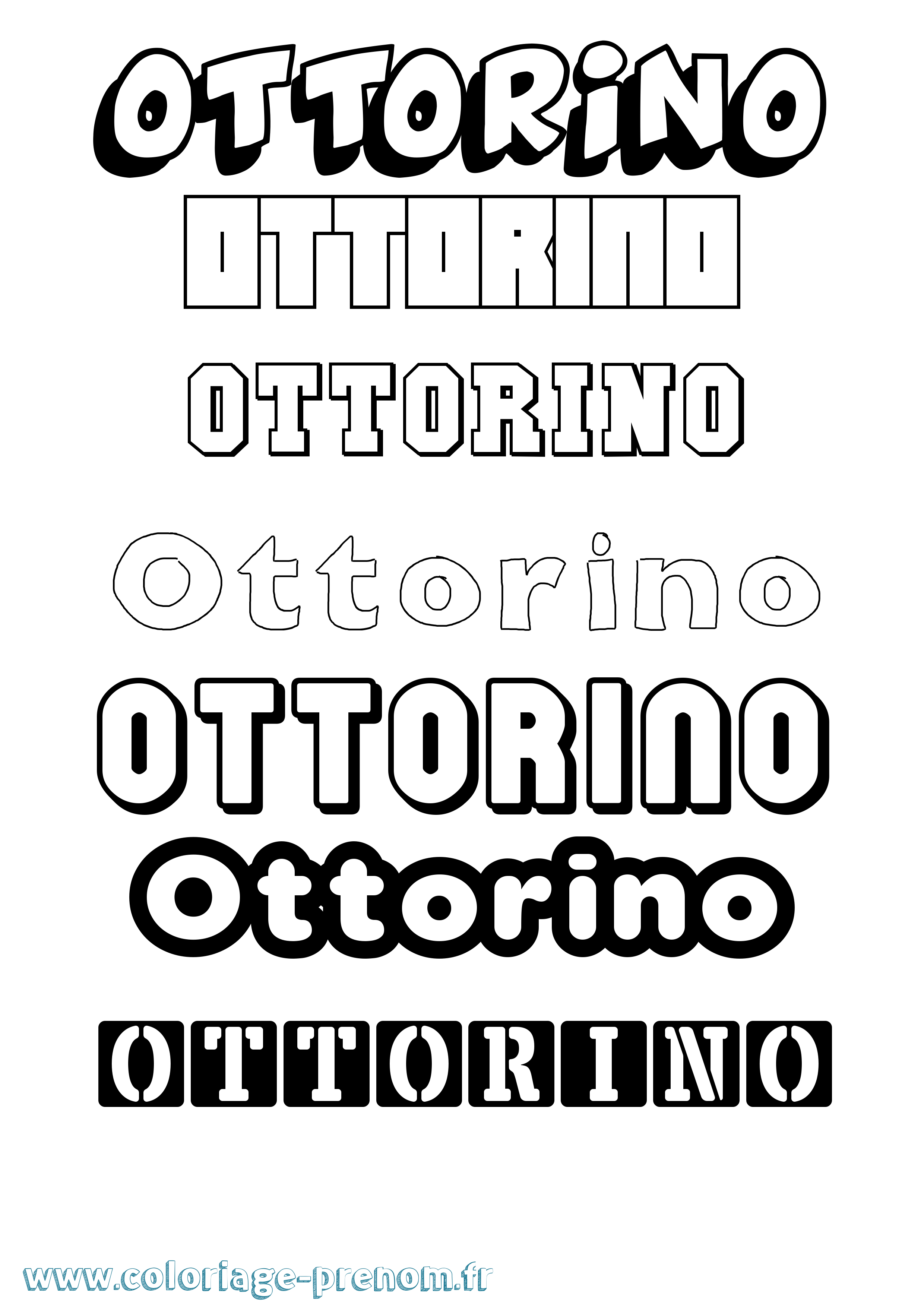Coloriage Ottorino Simple Coloriage prénom Ottorino Simple