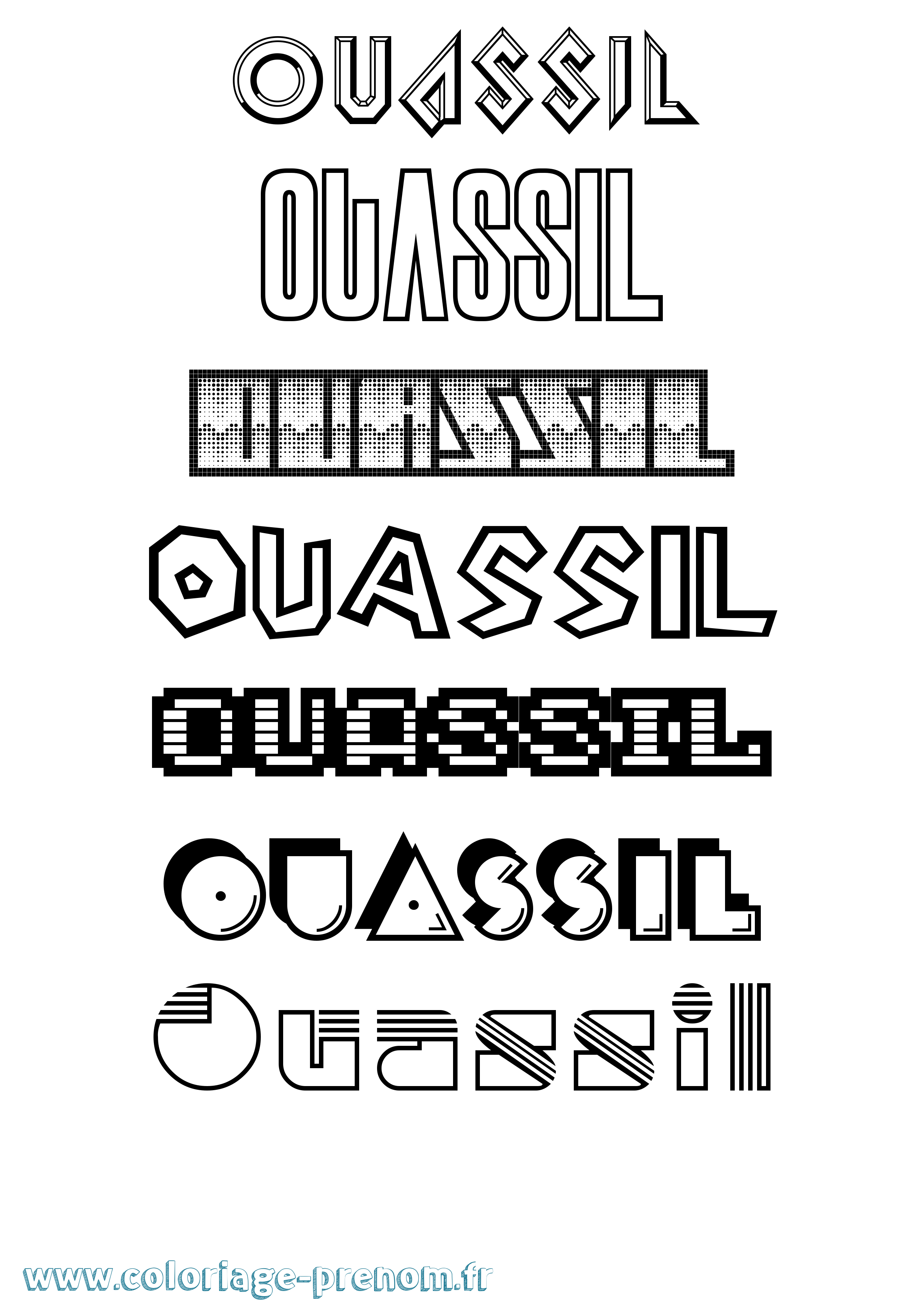 Coloriage Ouassil Jeux Vidéos Coloriage prénom Ouassil Jeux Vidéos