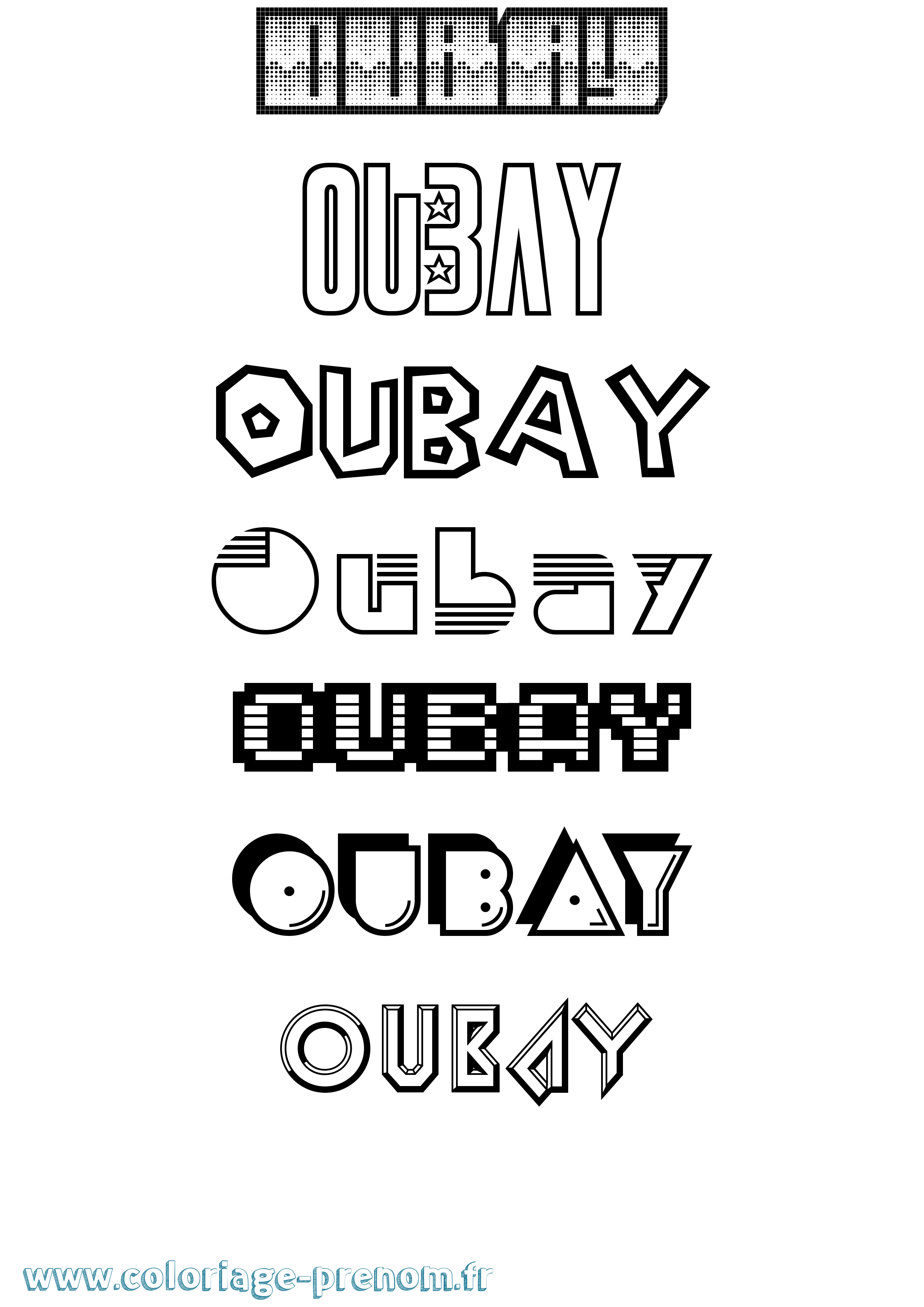 Coloriage Oubay Jeux Vidéos Coloriage prénom Oubay Jeux Vidéos