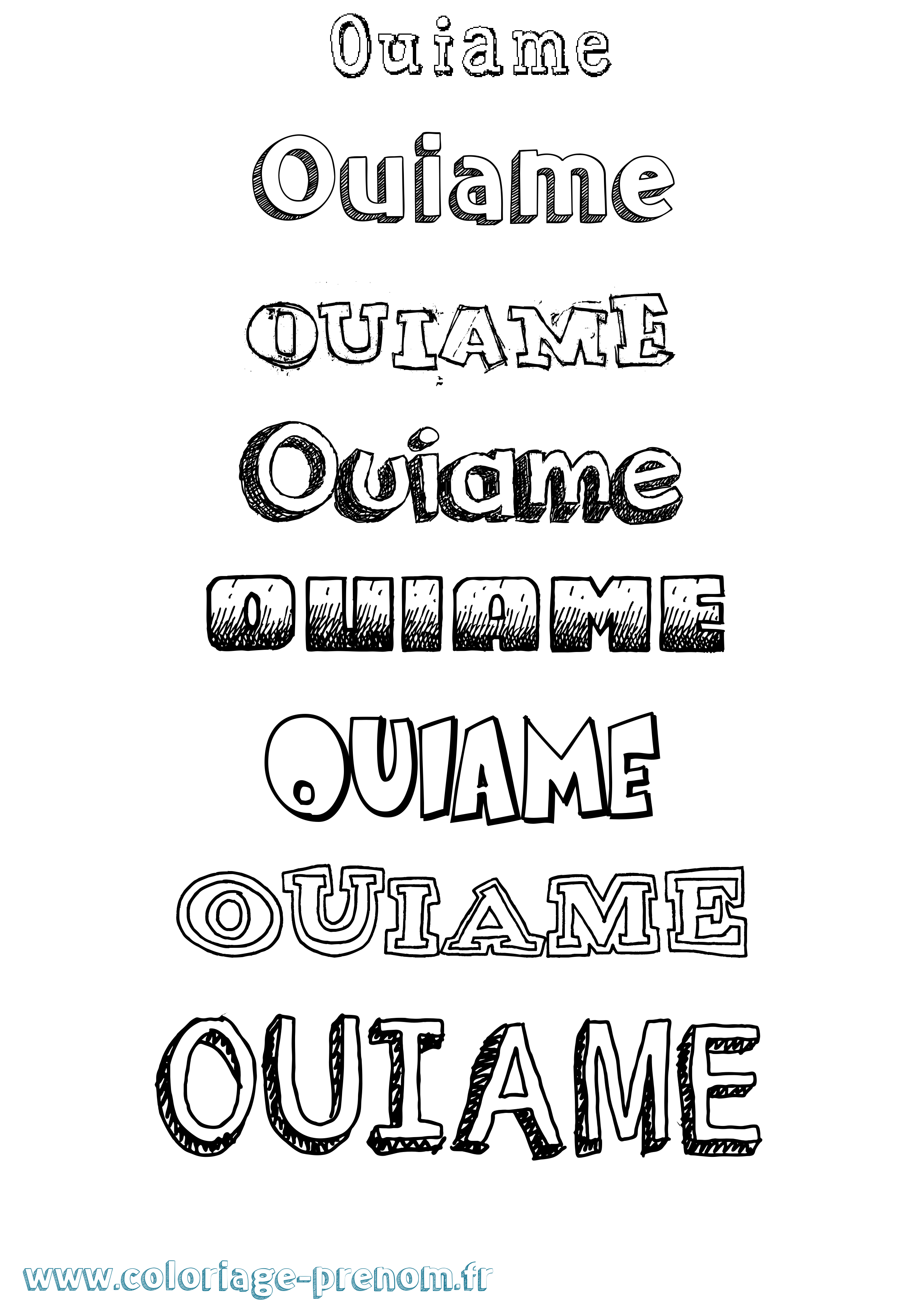 Coloriage Ouiame Dessiné Coloriage prénom Ouiame Dessiné