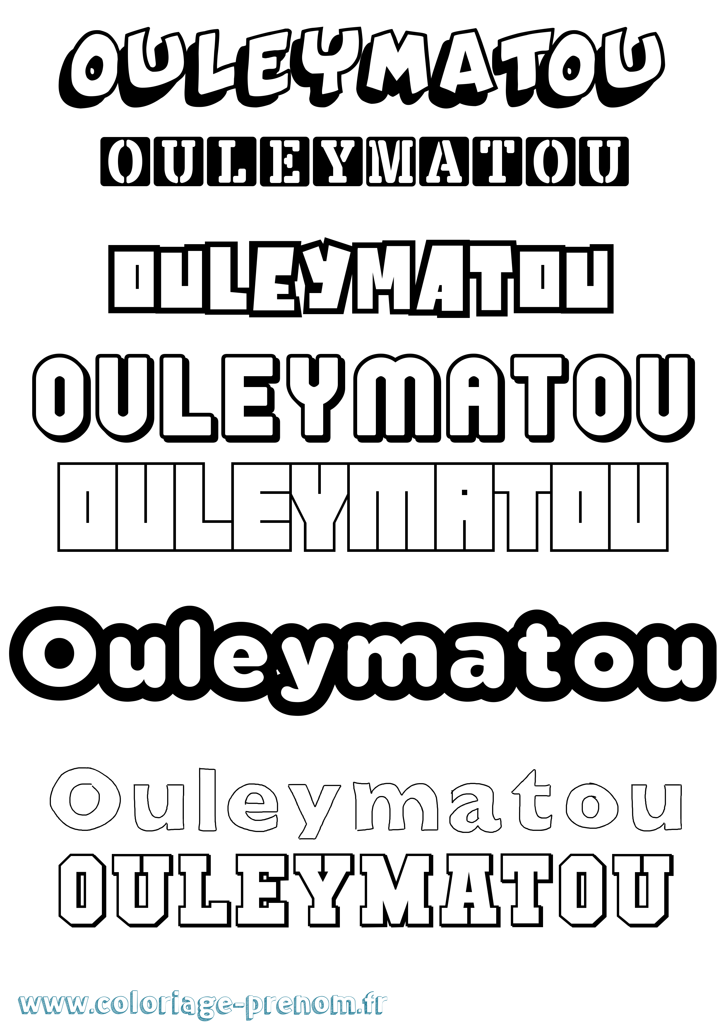 Coloriage Ouleymatou Simple Coloriage prénom Ouleymatou Simple