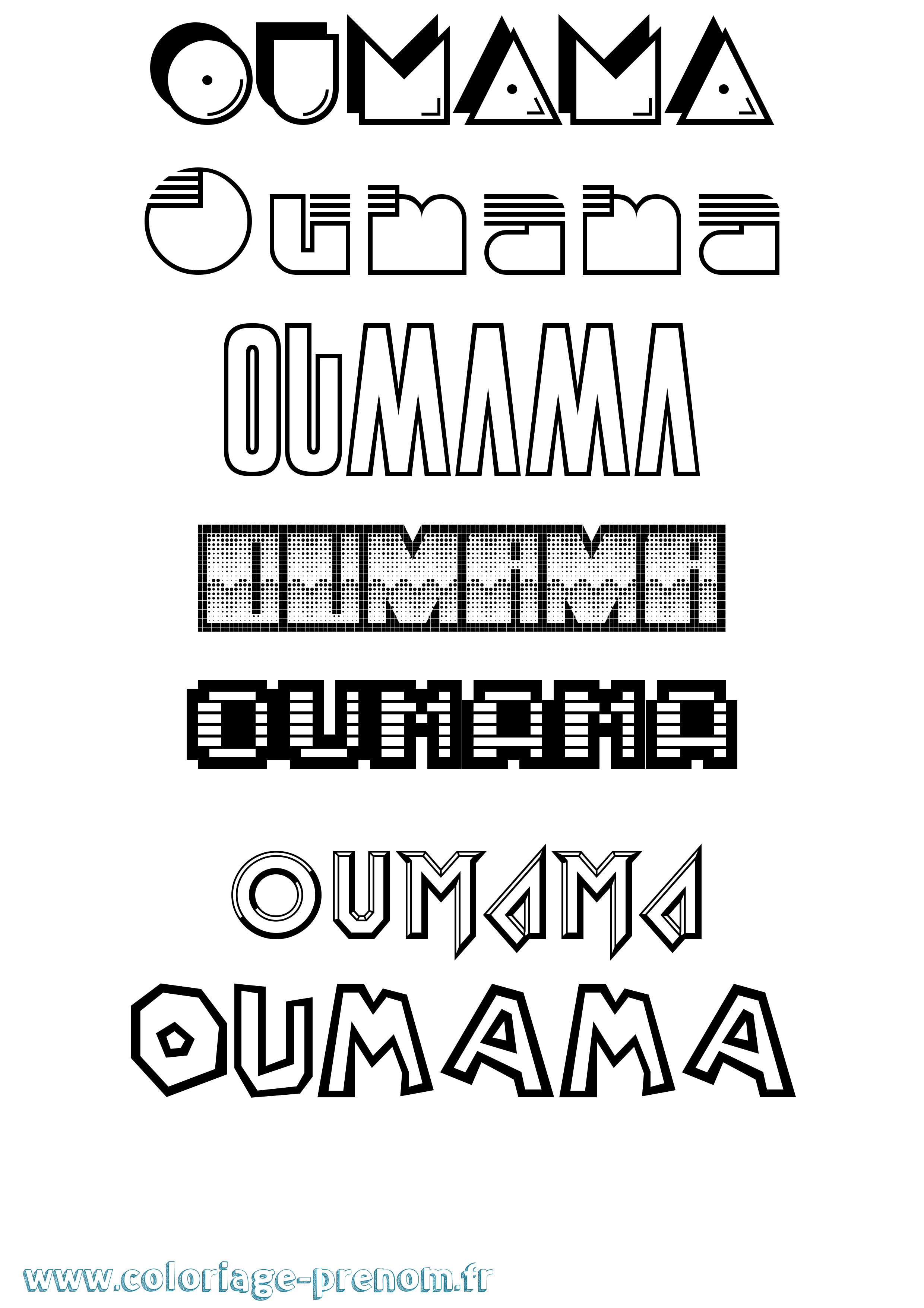 Coloriage Oumama Jeux Vidéos Coloriage prénom Oumama Jeux Vidéos