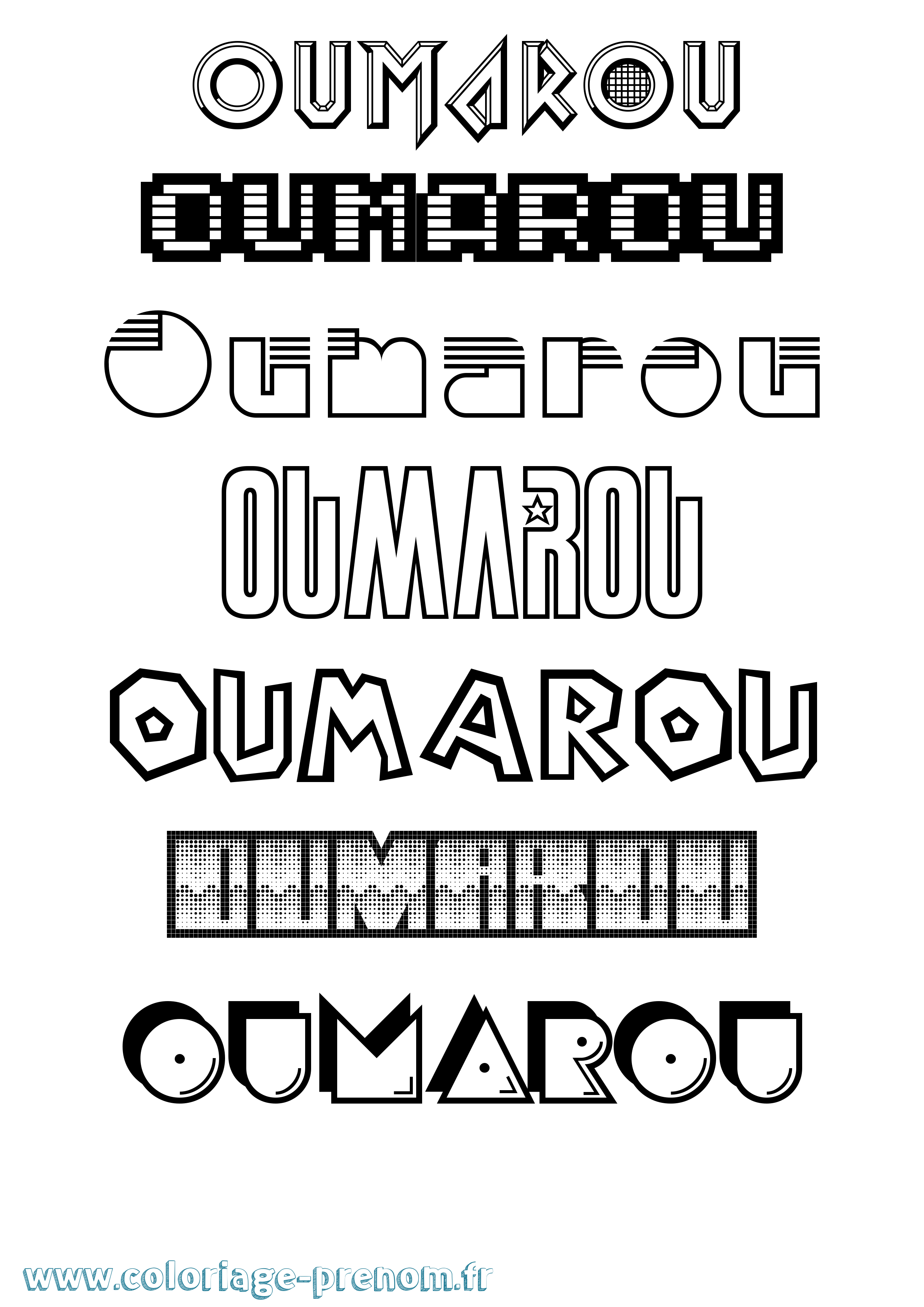 Coloriage Oumarou Jeux Vidéos Coloriage prénom Oumarou Jeux Vidéos