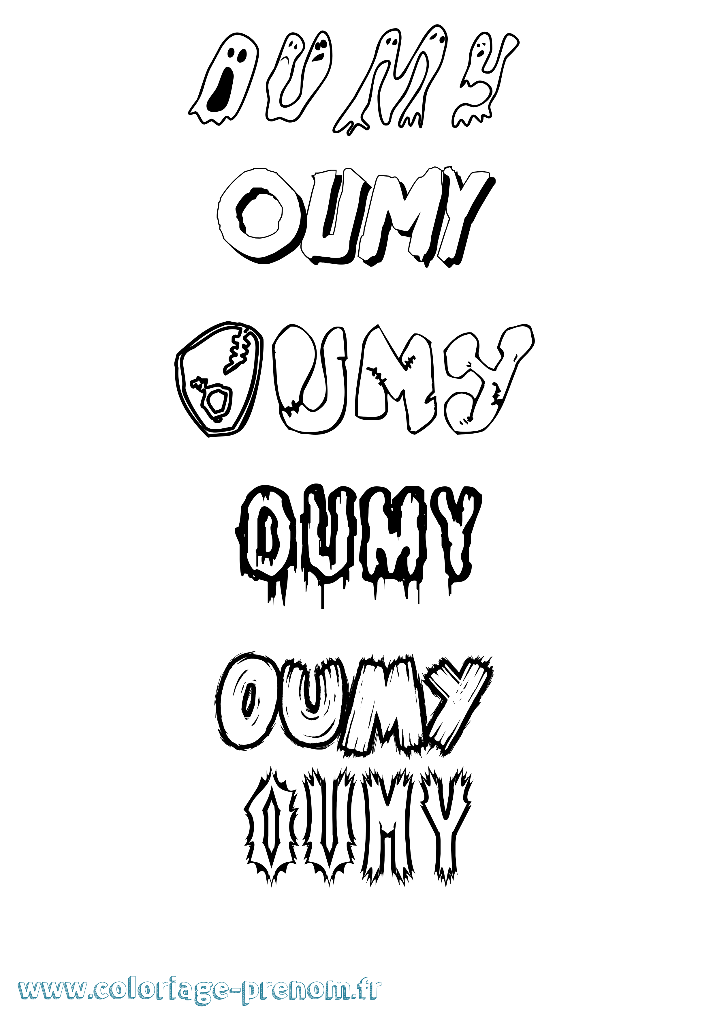 Coloriage Oumy Frisson Coloriage prénom Oumy Frisson
