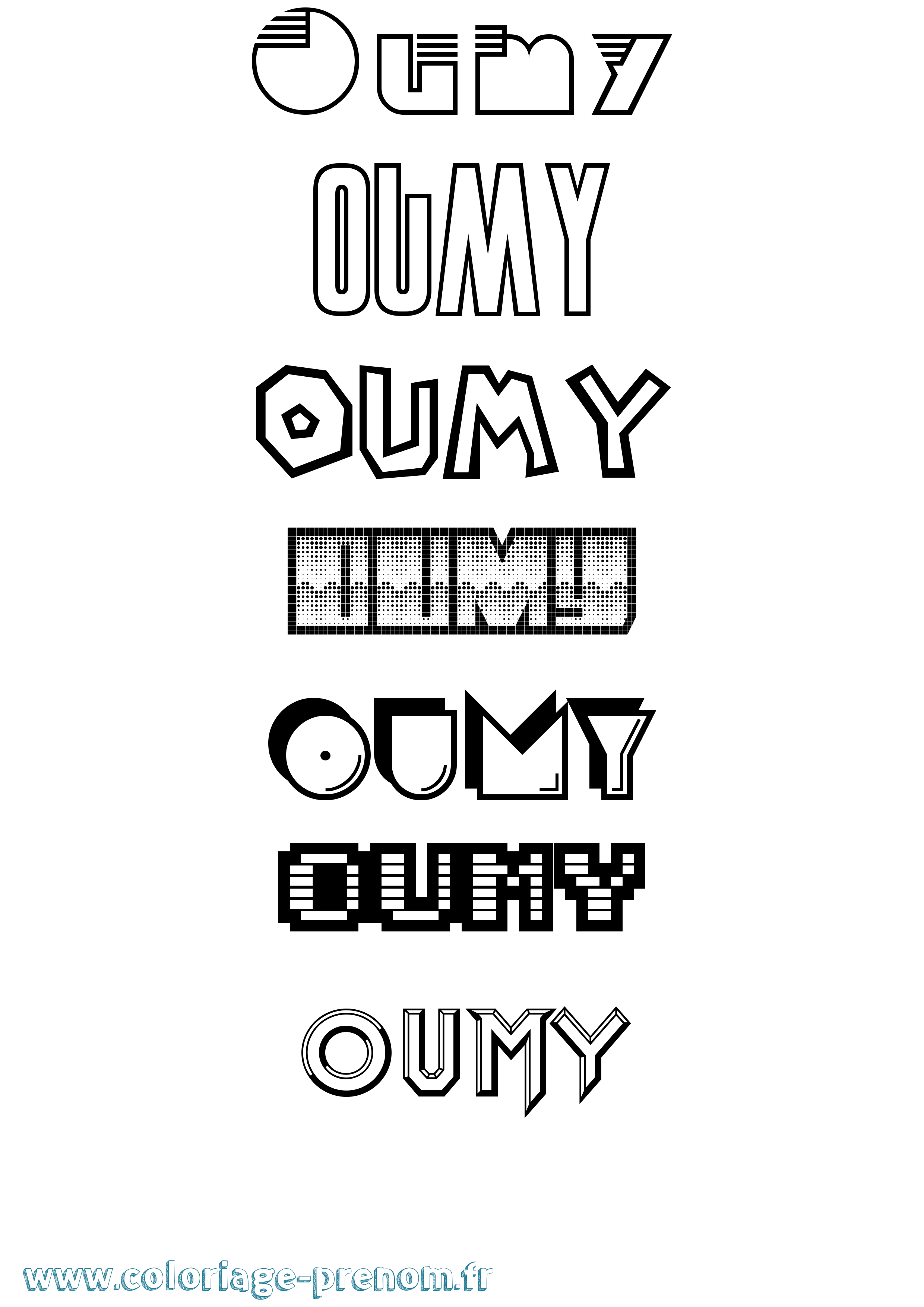 Coloriage Oumy Jeux Vidéos Coloriage prénom Oumy Jeux Vidéos