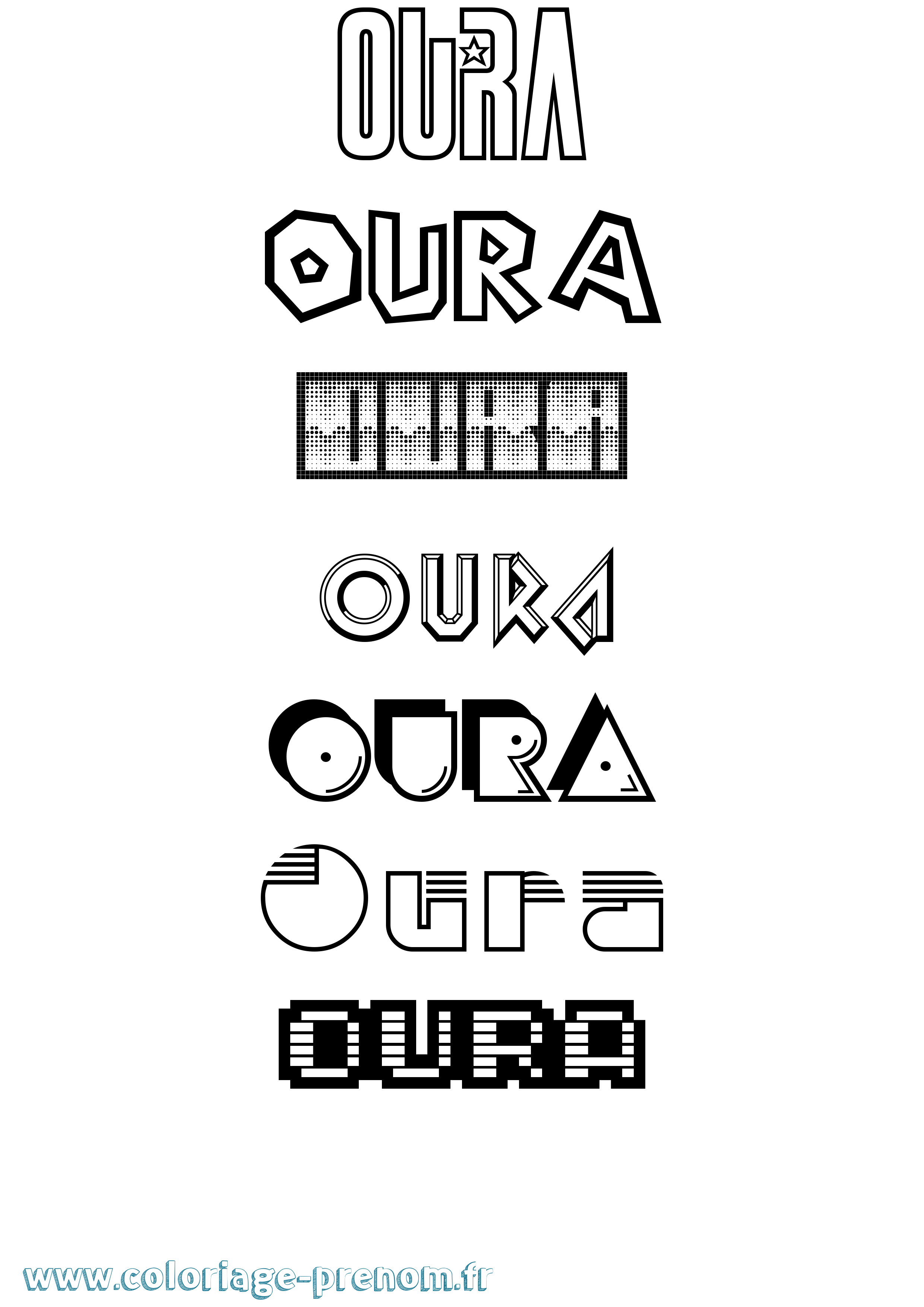Coloriage Oura Jeux Vidéos Coloriage prénom Oura Jeux Vidéos