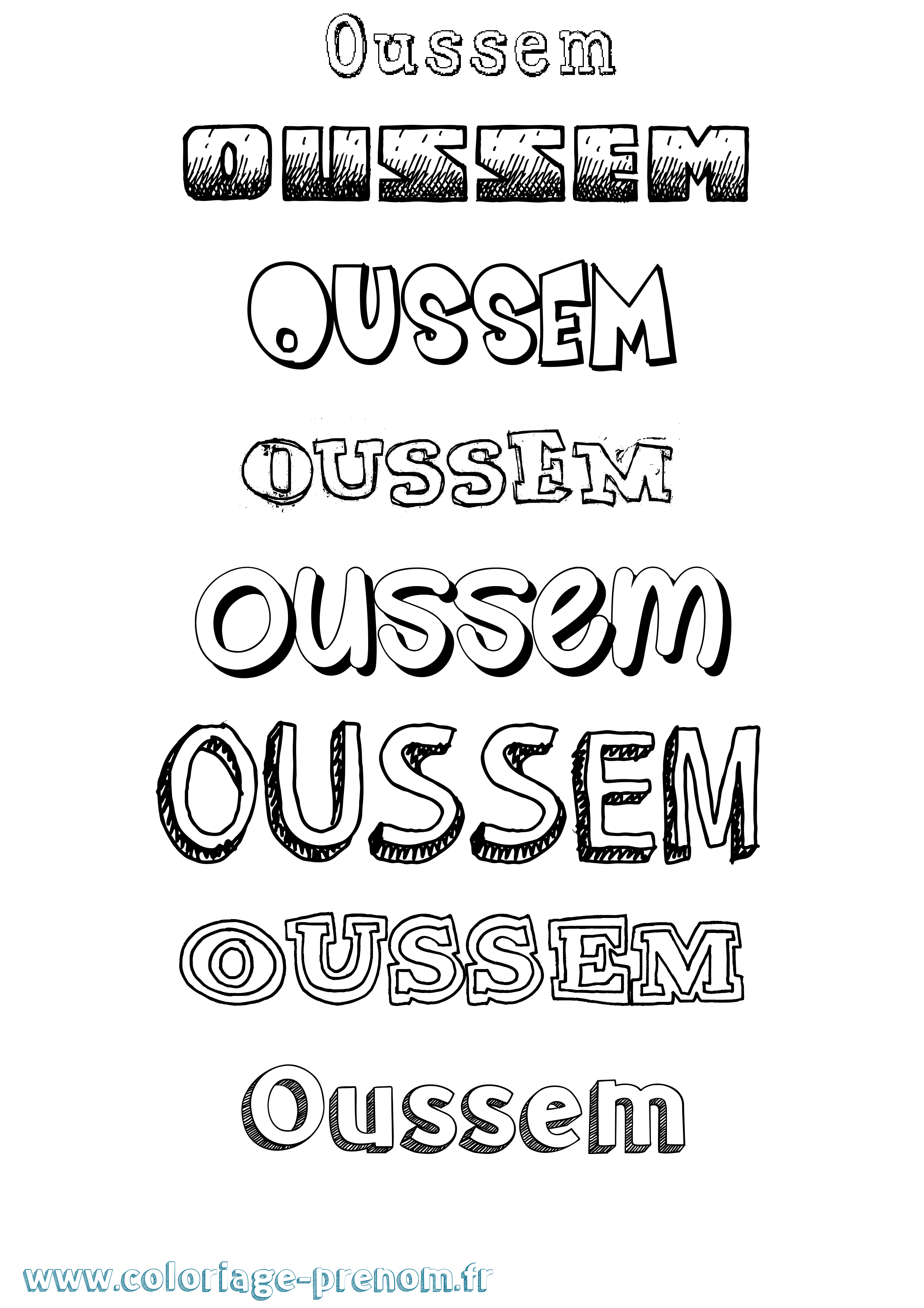 Coloriage Oussem Dessiné Coloriage prénom Oussem Dessiné