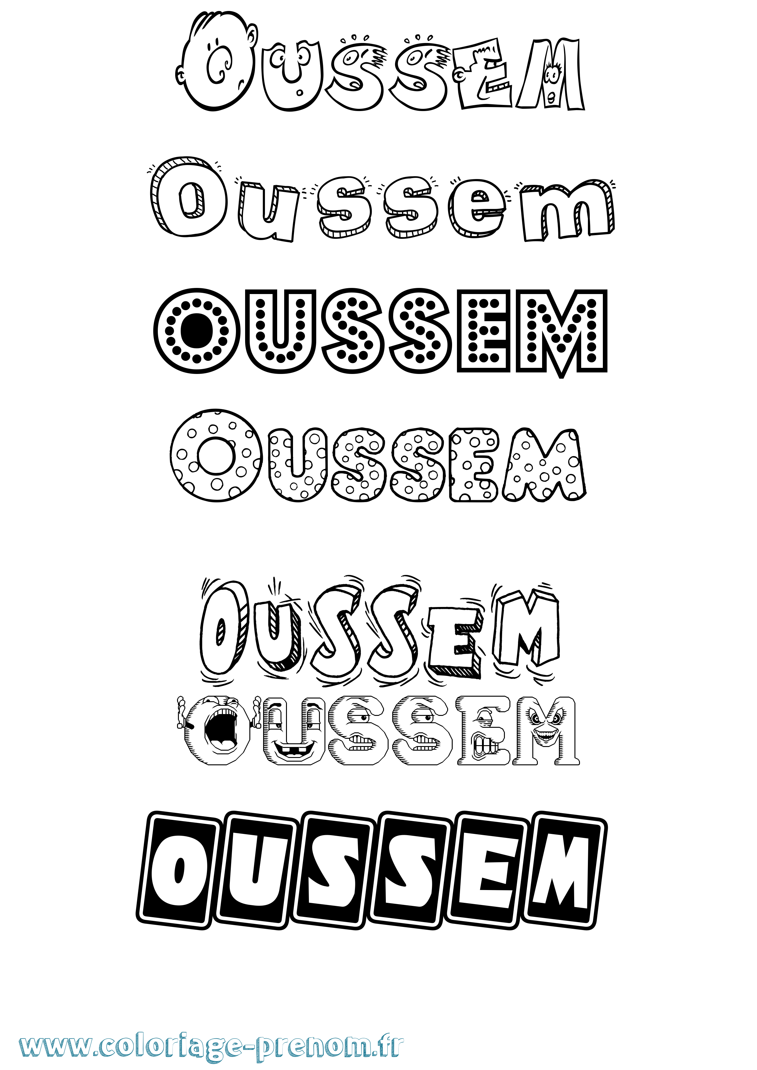Coloriage Oussem Fun Coloriage prénom Oussem Fun