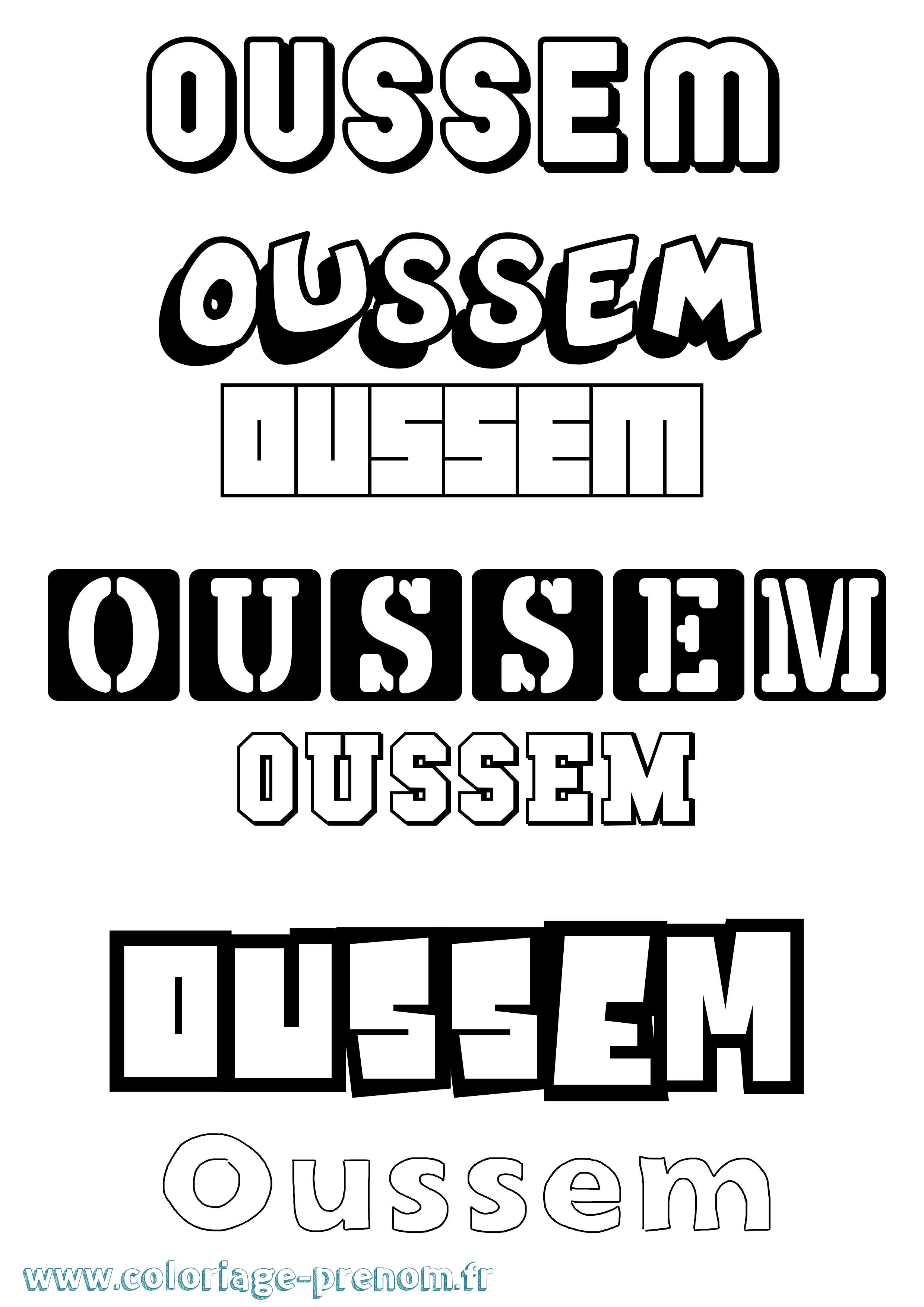 Coloriage Oussem Simple Coloriage prénom Oussem Simple