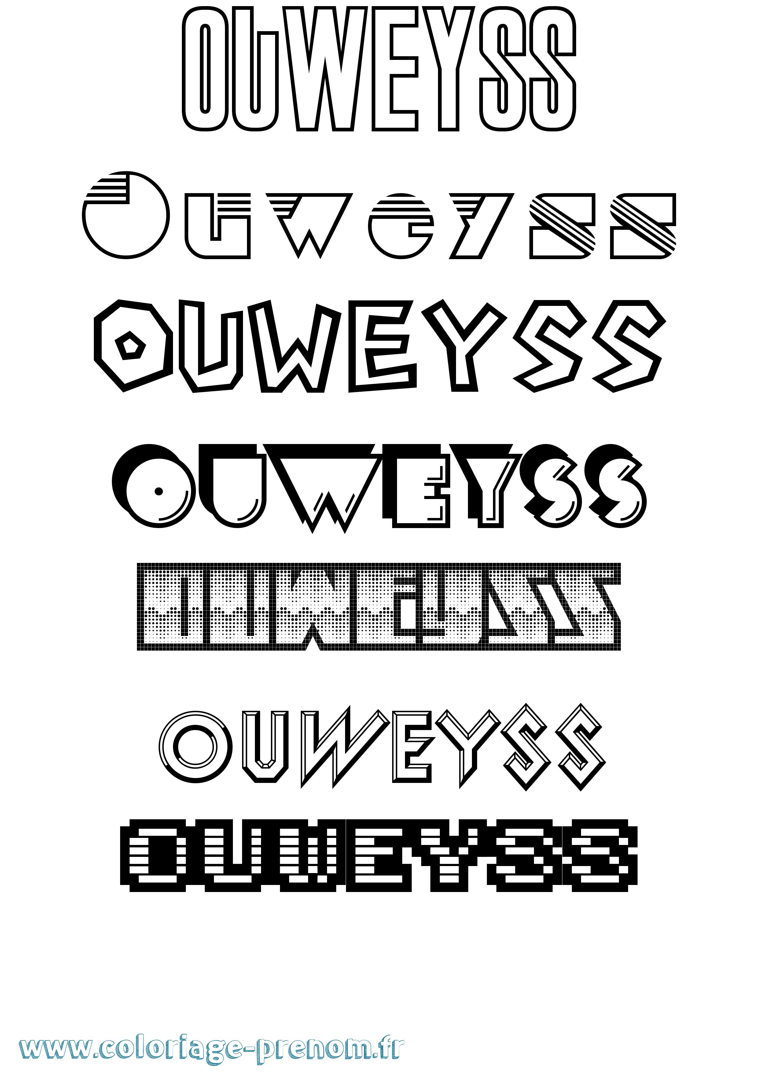 Coloriage Ouweyss Jeux Vidéos Coloriage prénom Ouweyss Jeux Vidéos