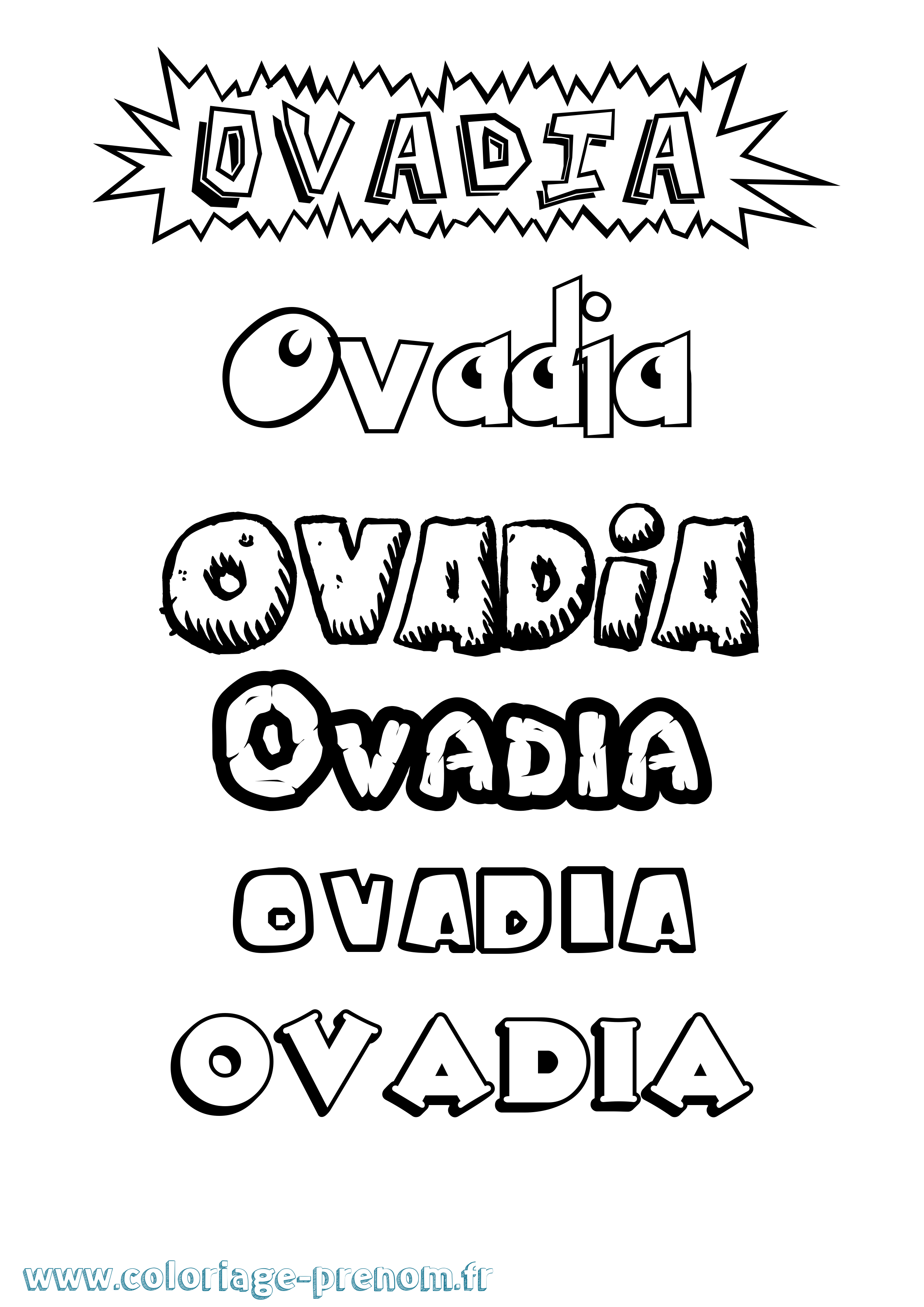 Coloriage Ovadia Dessin Animé Coloriage prénom Ovadia Dessin Animé