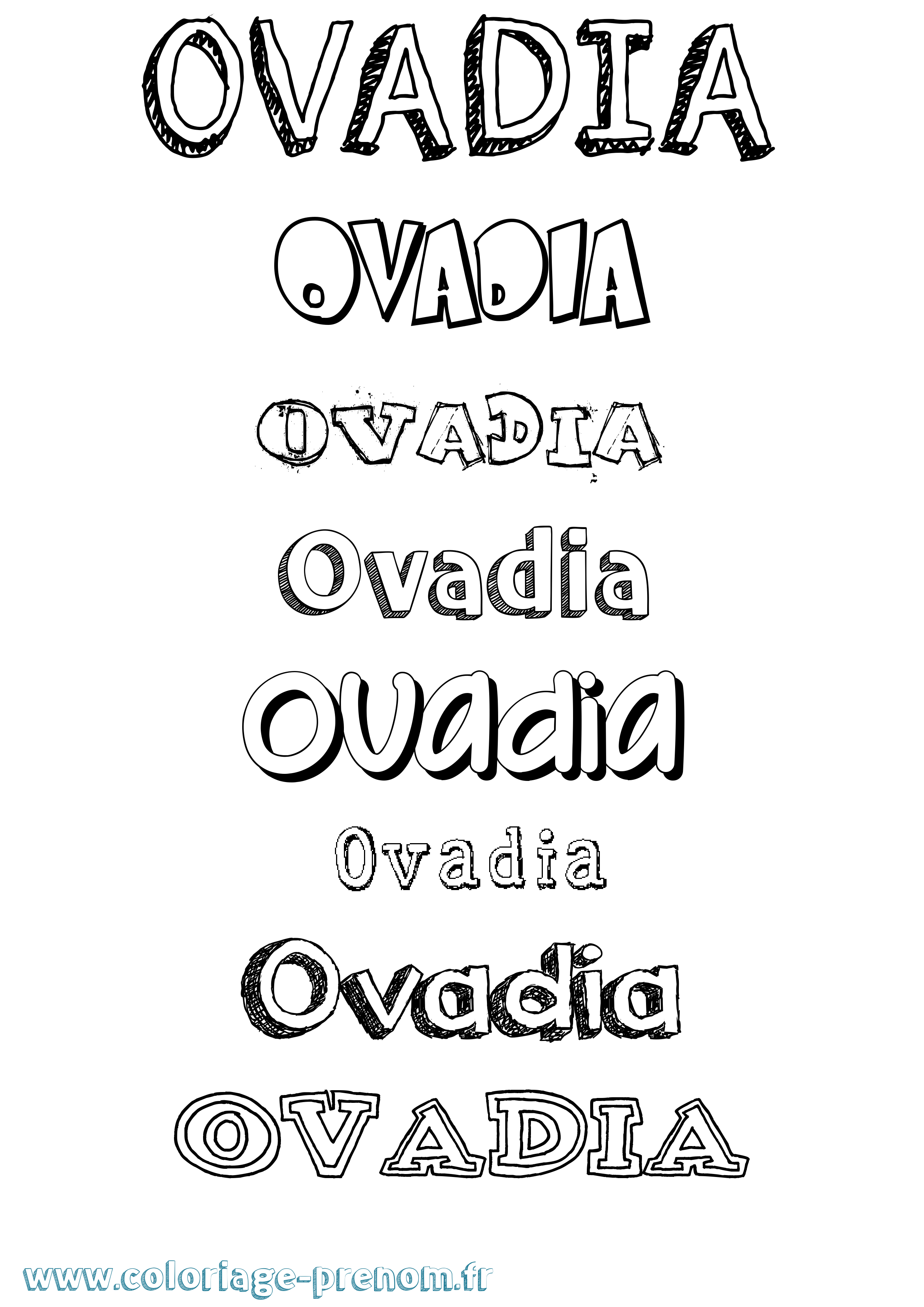 Coloriage Ovadia Dessiné Coloriage prénom Ovadia Dessiné