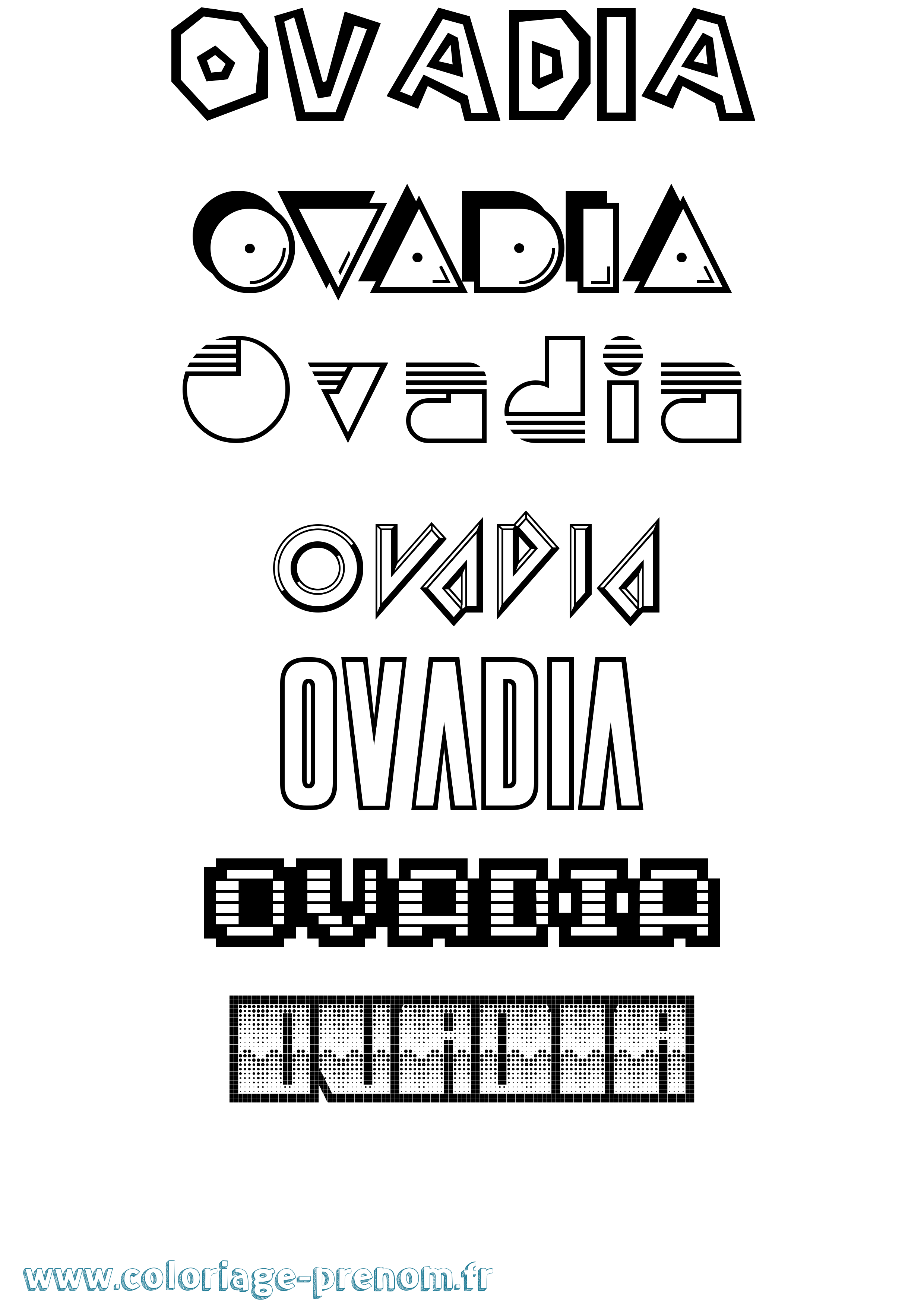 Coloriage Ovadia Jeux Vidéos Coloriage prénom Ovadia Jeux Vidéos
