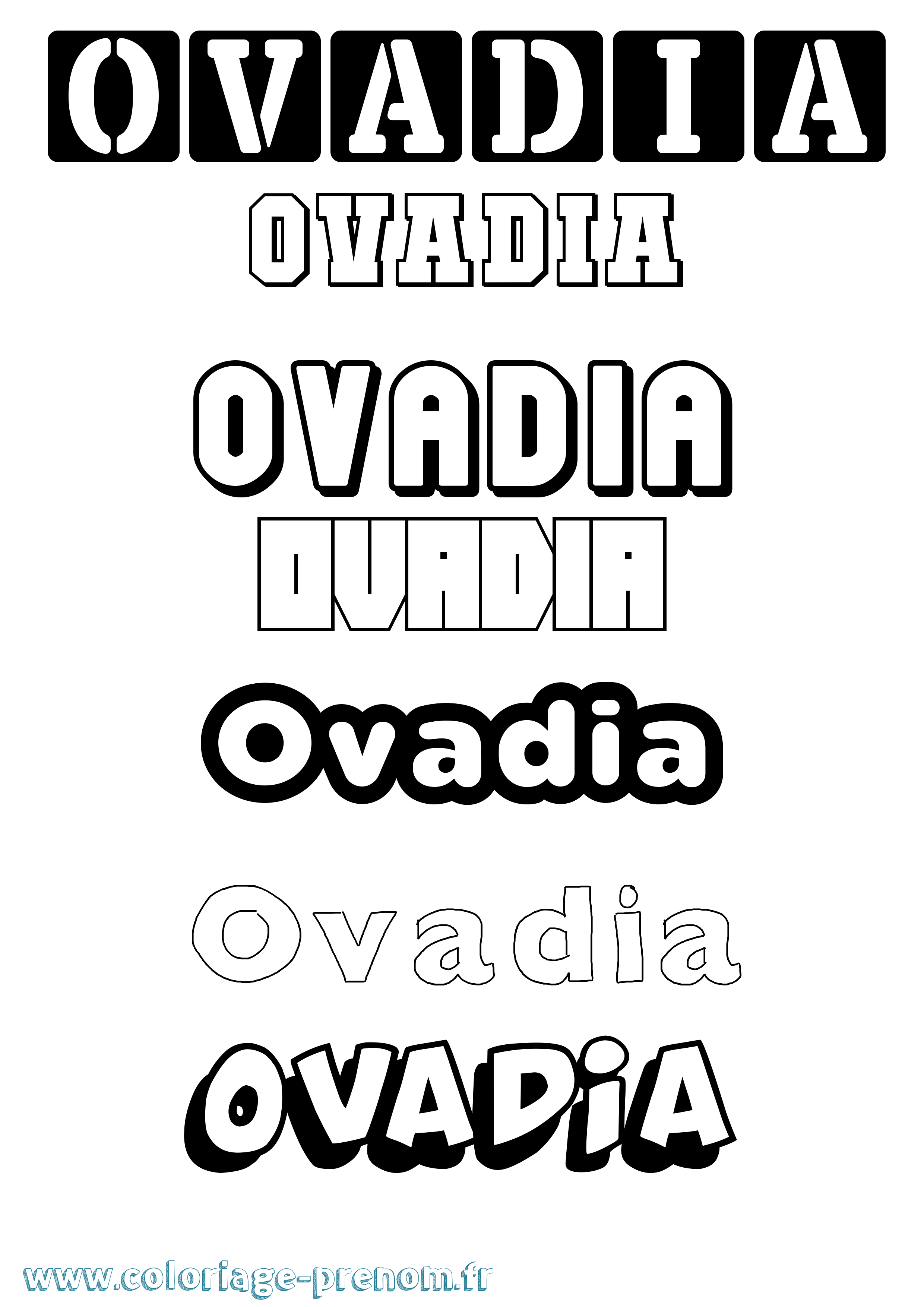 Coloriage Ovadia Simple Coloriage prénom Ovadia Simple