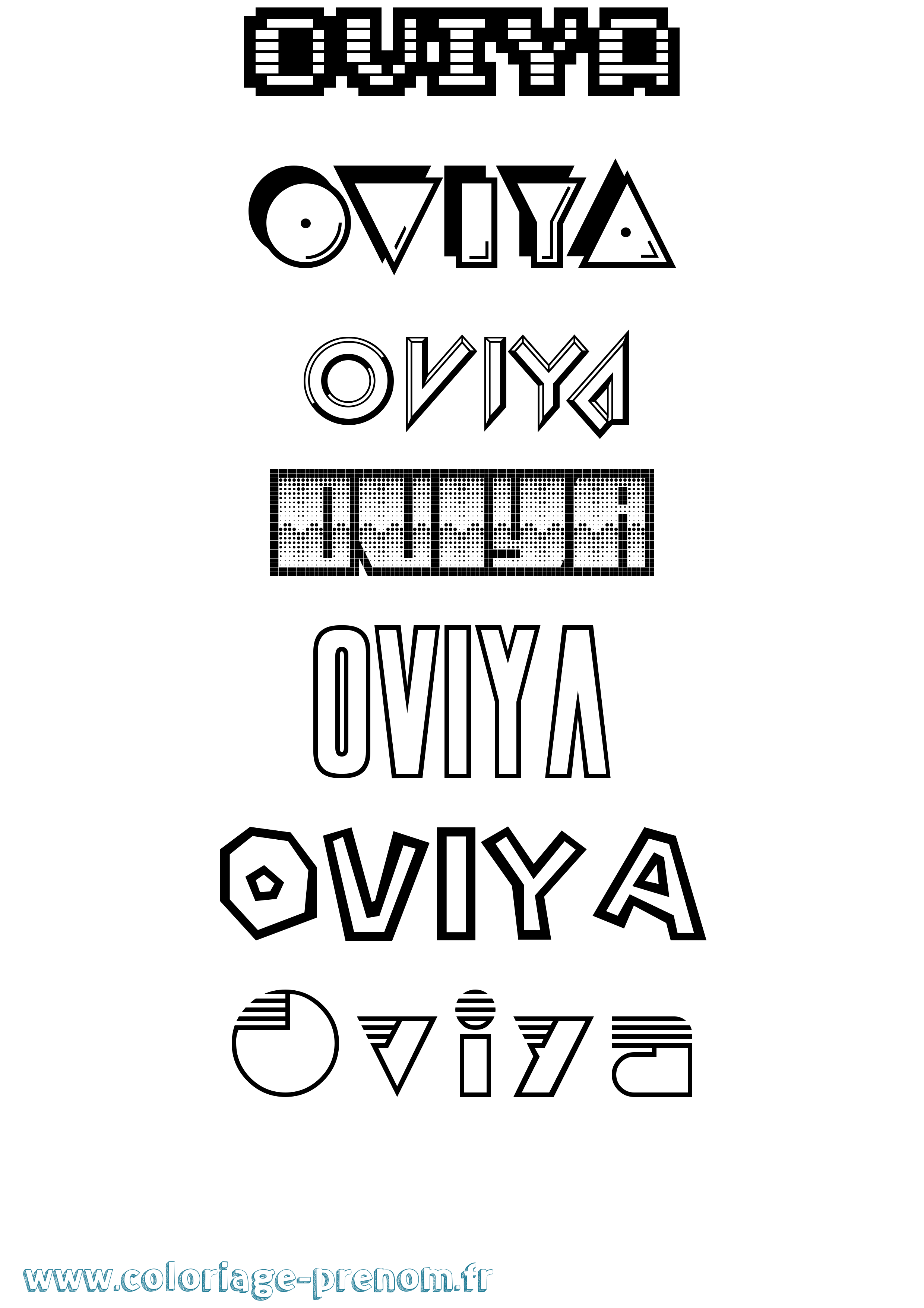 Coloriage Oviya Jeux Vidéos Coloriage prénom Oviya Jeux Vidéos