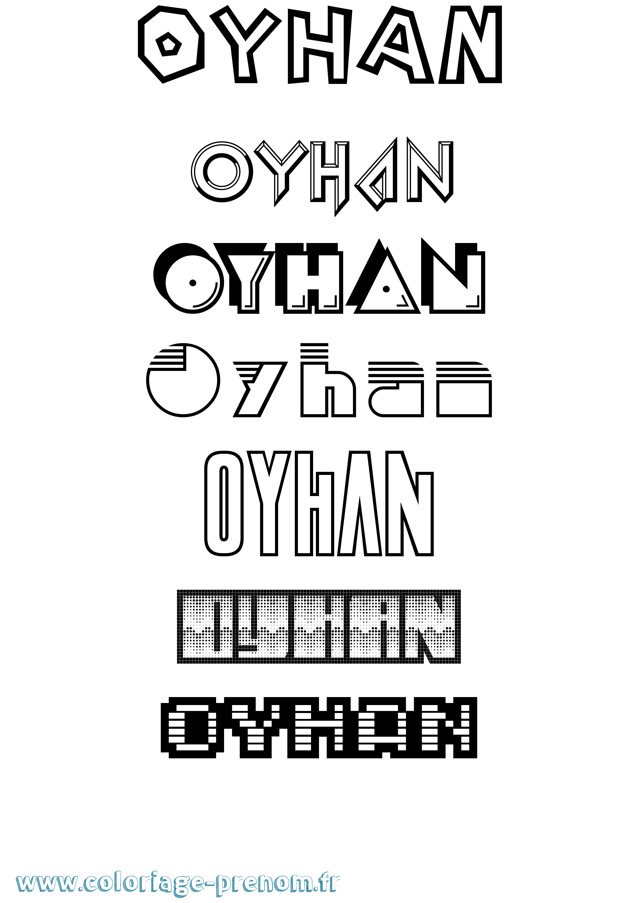 Coloriage Oyhan Jeux Vidéos Coloriage prénom Oyhan Jeux Vidéos