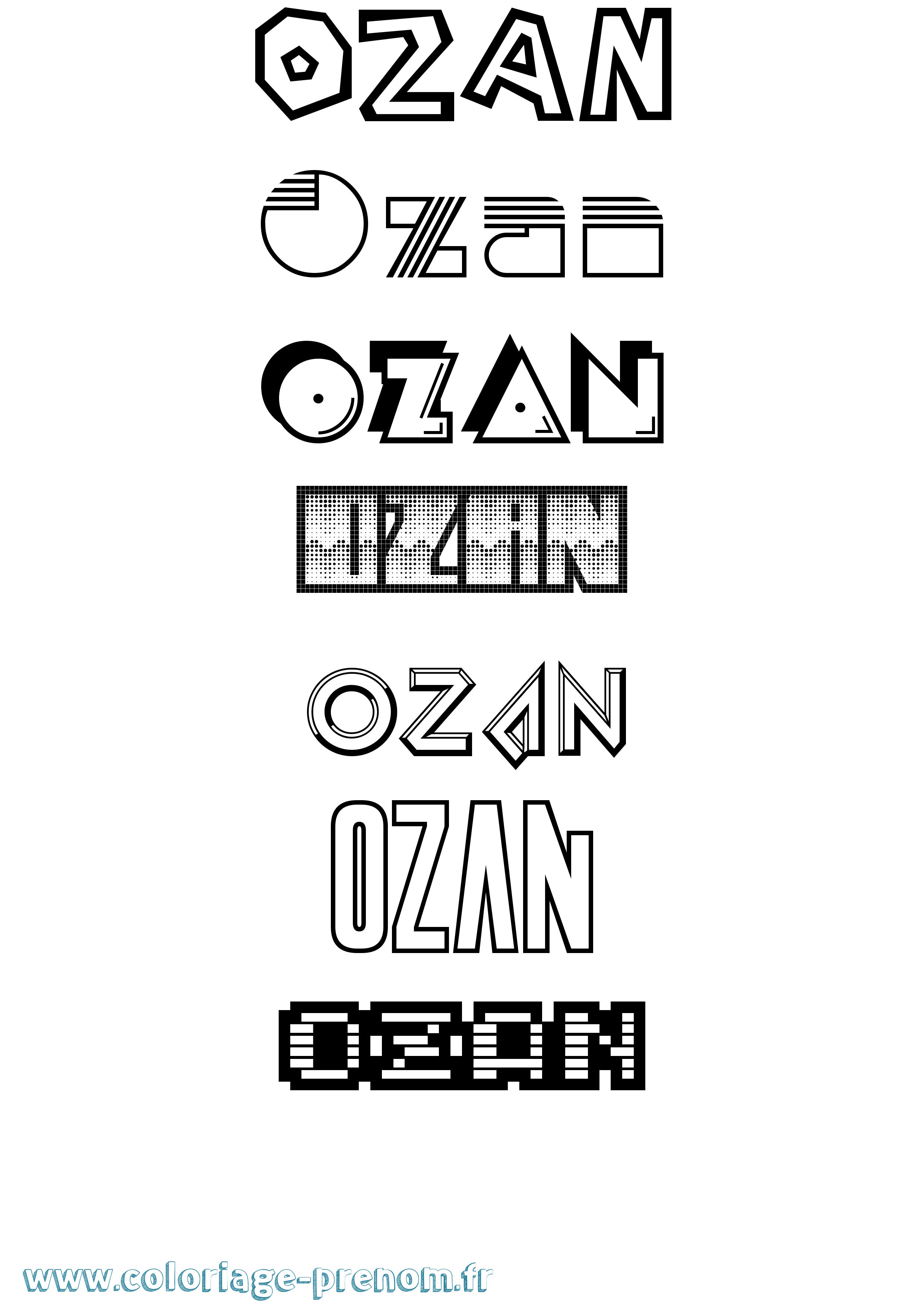 Coloriage Ozan Jeux Vidéos Coloriage prénom Ozan Jeux Vidéos