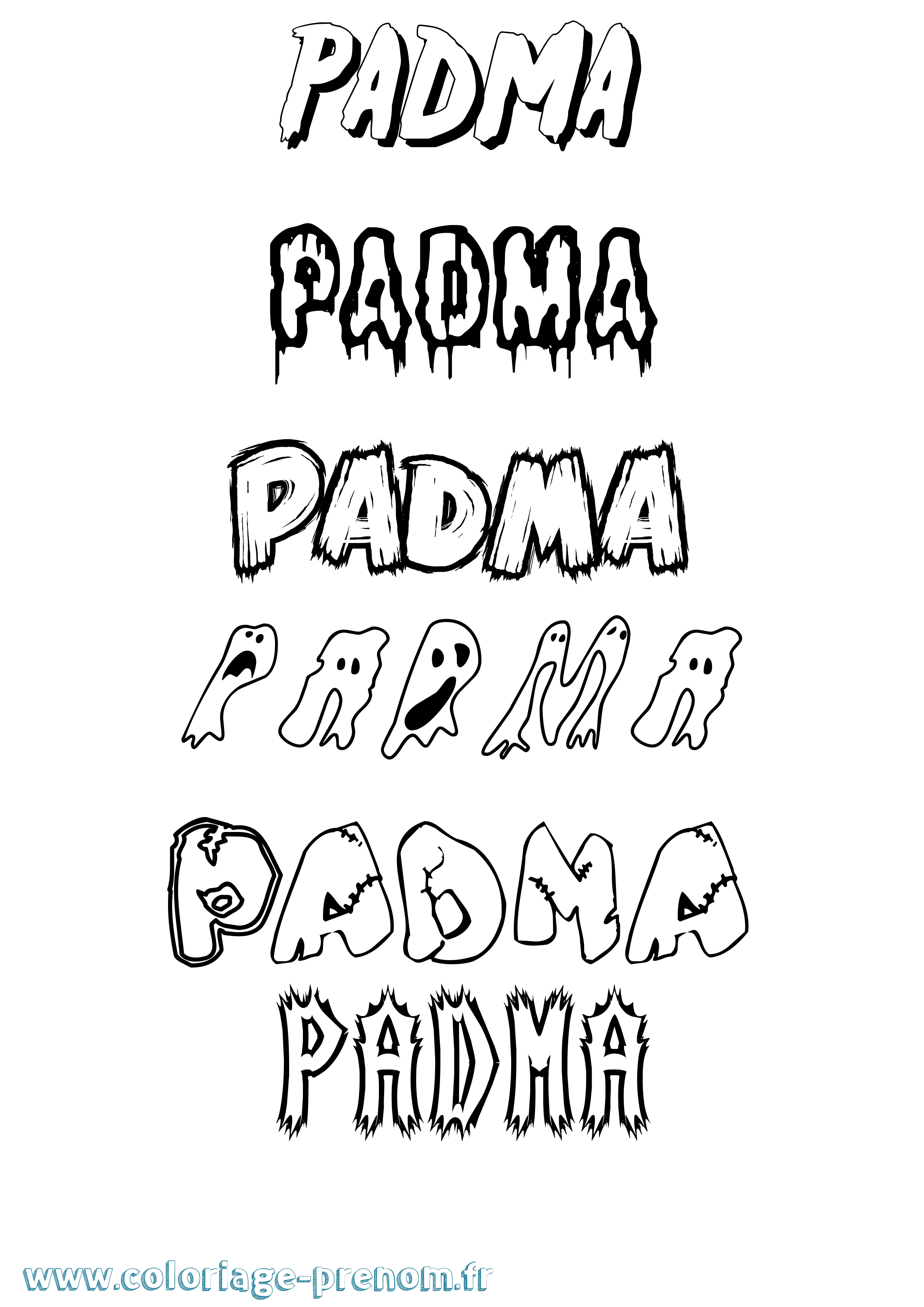 Coloriage Padma Frisson Coloriage prénom Padma Frisson