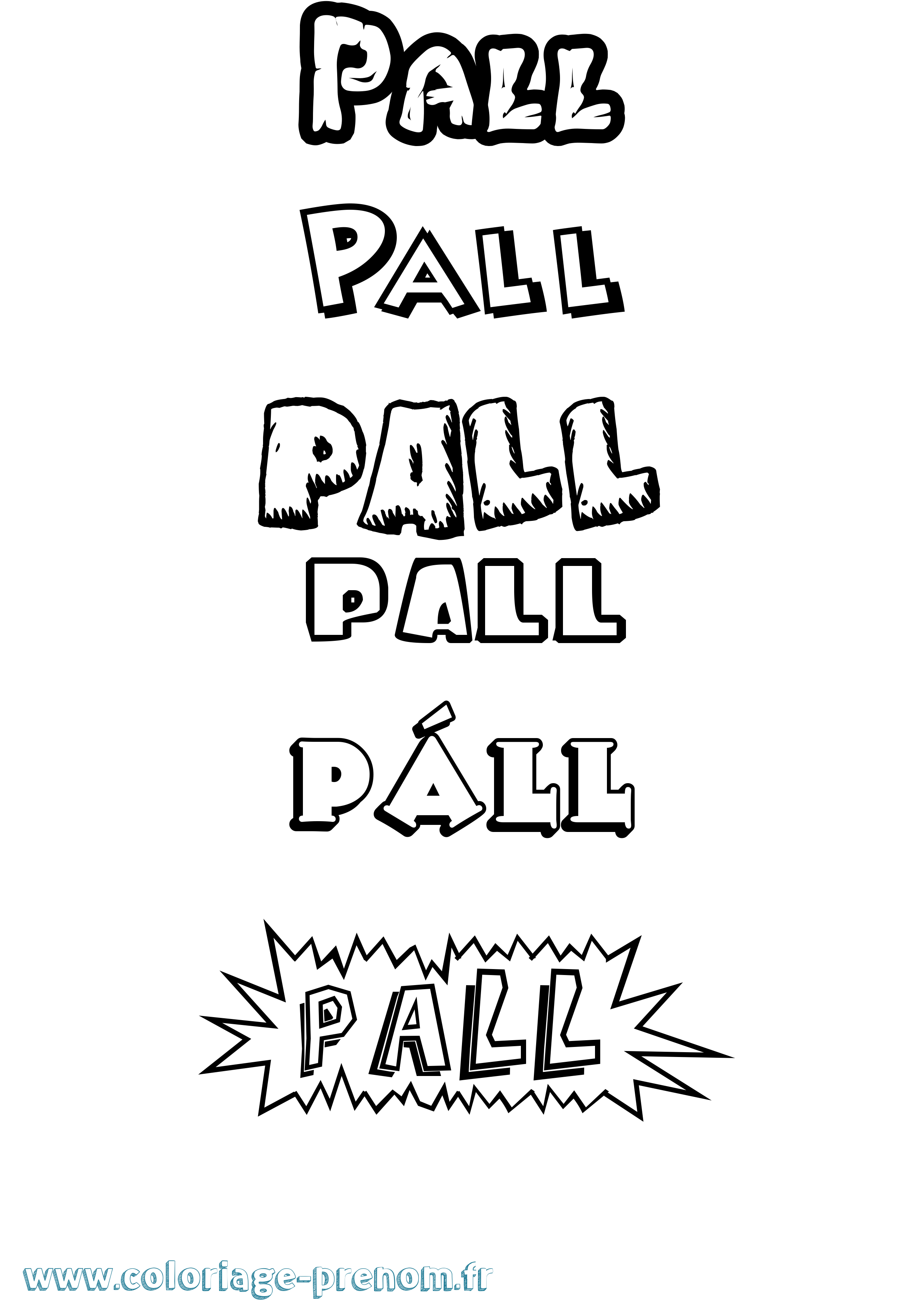 Coloriage Páll Dessin Animé Coloriage prénom Páll Dessin Animé