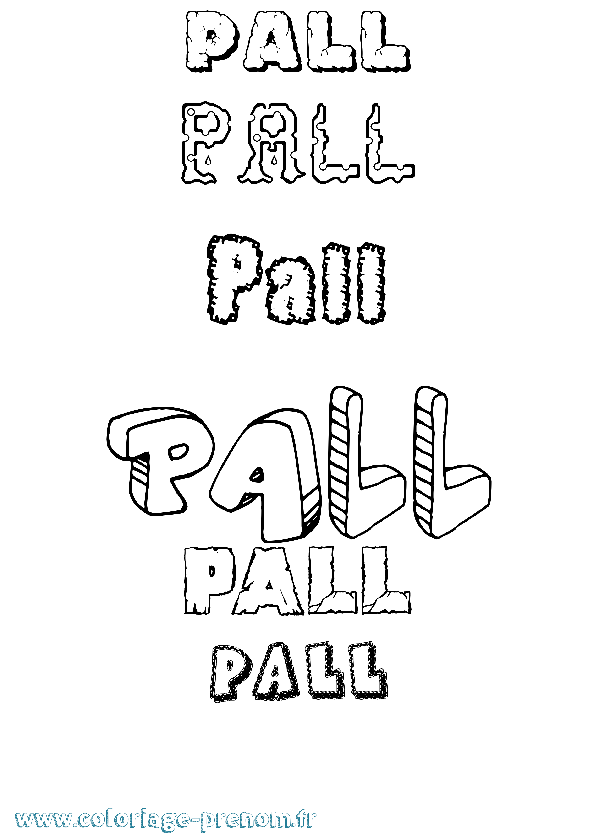 Coloriage Páll Destructuré Coloriage prénom Páll Destructuré